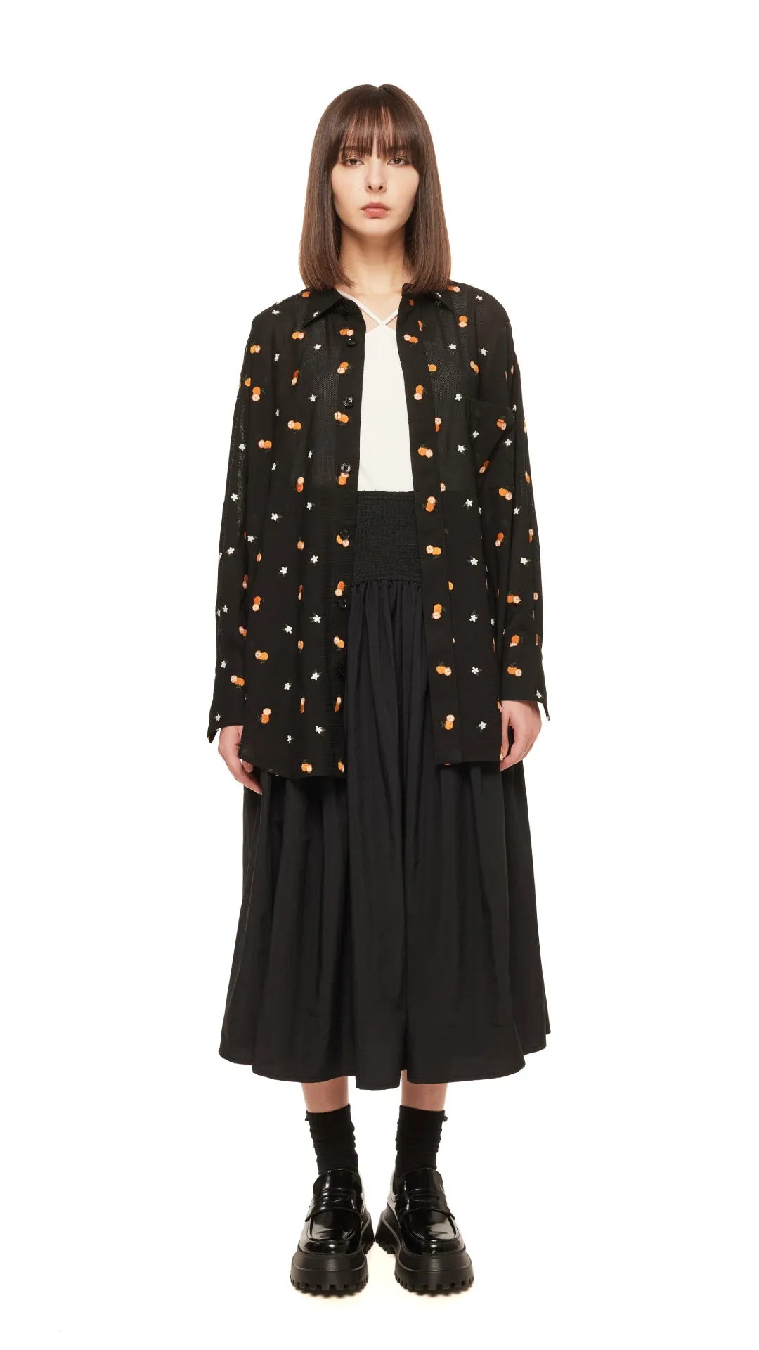 Outfit Mood Cashmere Touch Tweed Lace-Up Skirt