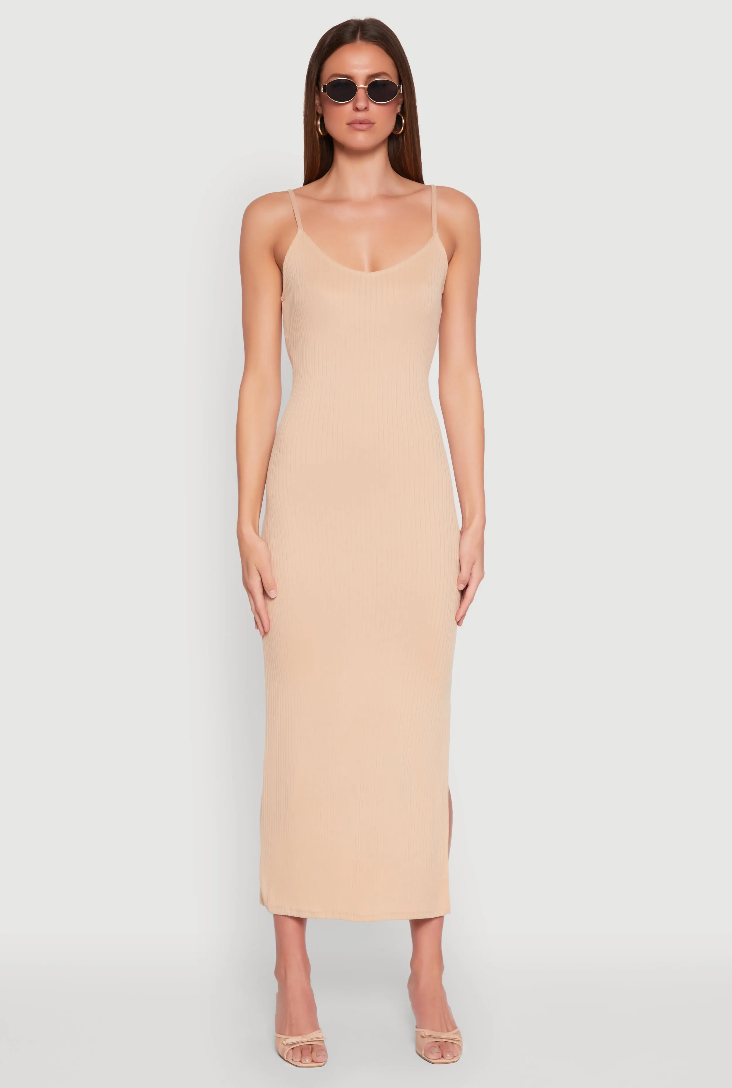 Side Slit V Neck Maxi Dress All Season