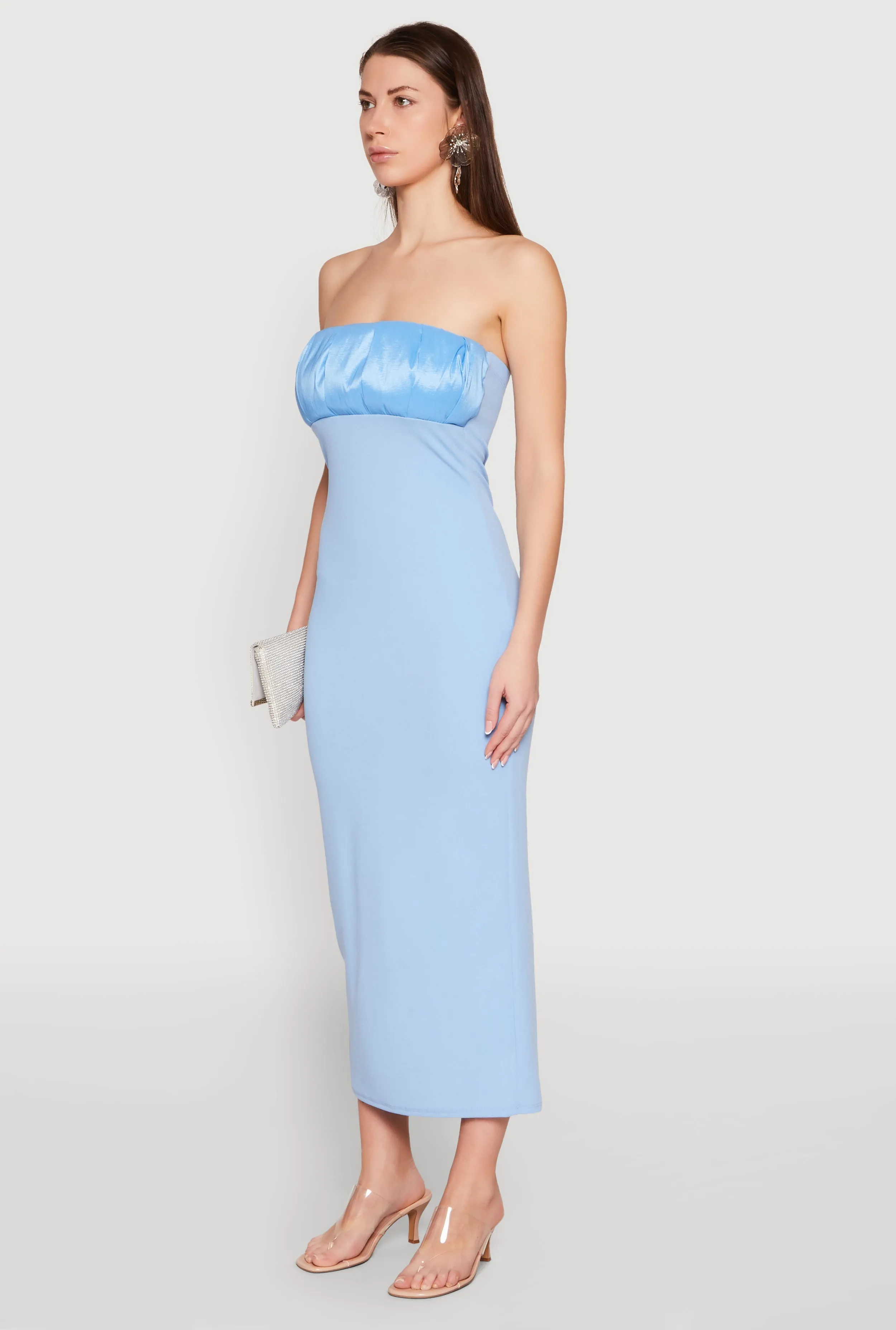 Empire Waist Slit Back Maxi Dress Meadow Path Resort Stay