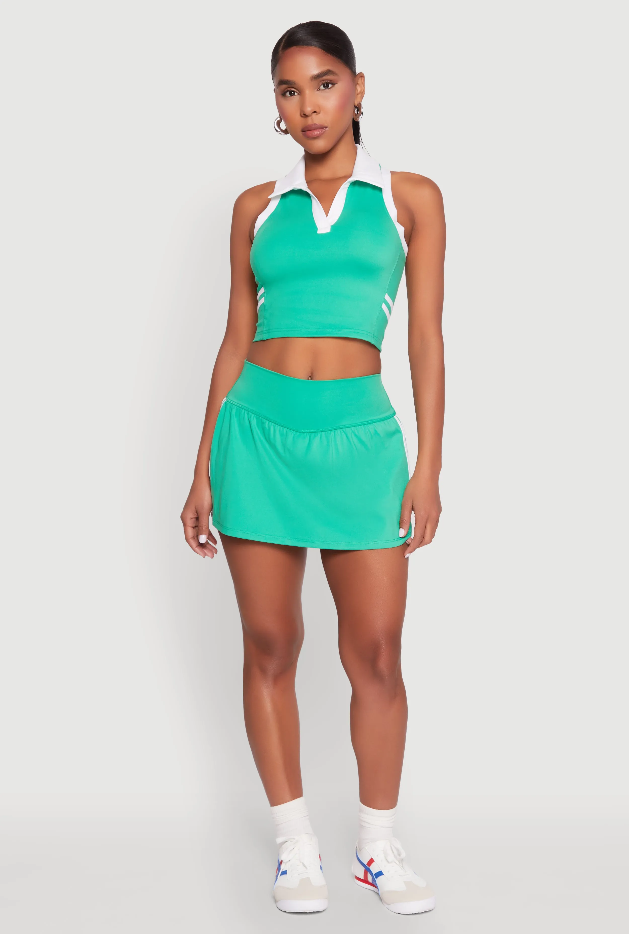 Timeless Piece Varsity Stripe Detail Skort