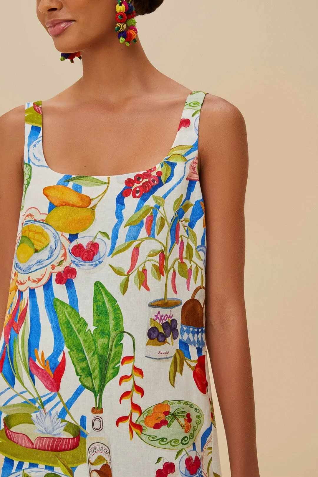 Off-White Fresh Table Euroflax? Premium Linen Mini Dress Fast Life Stage Glow