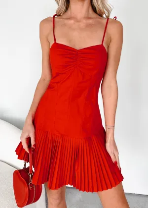 Roses For Myself Sweetheart Mini Dress (Red) Bamboo Fiber Blend