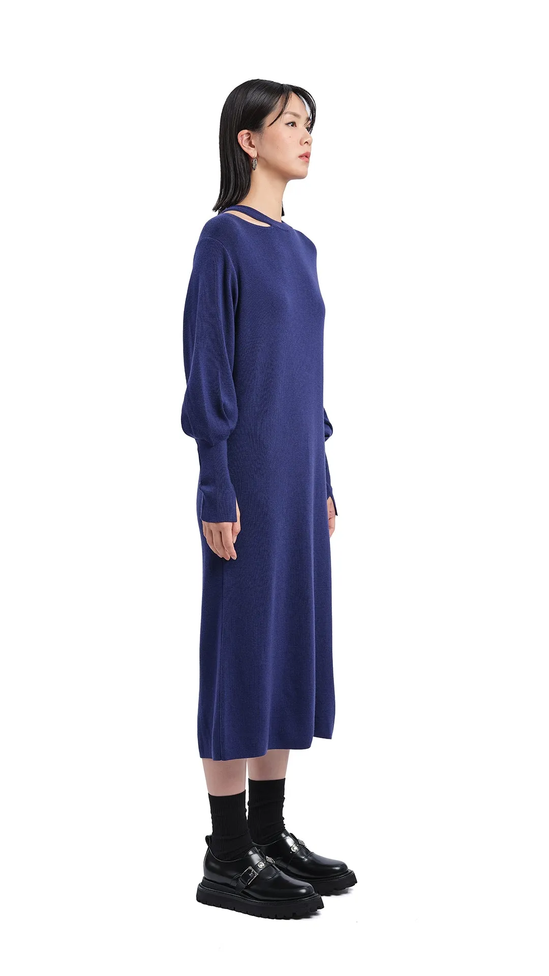 Biella Wool Knit Dress Antistatic