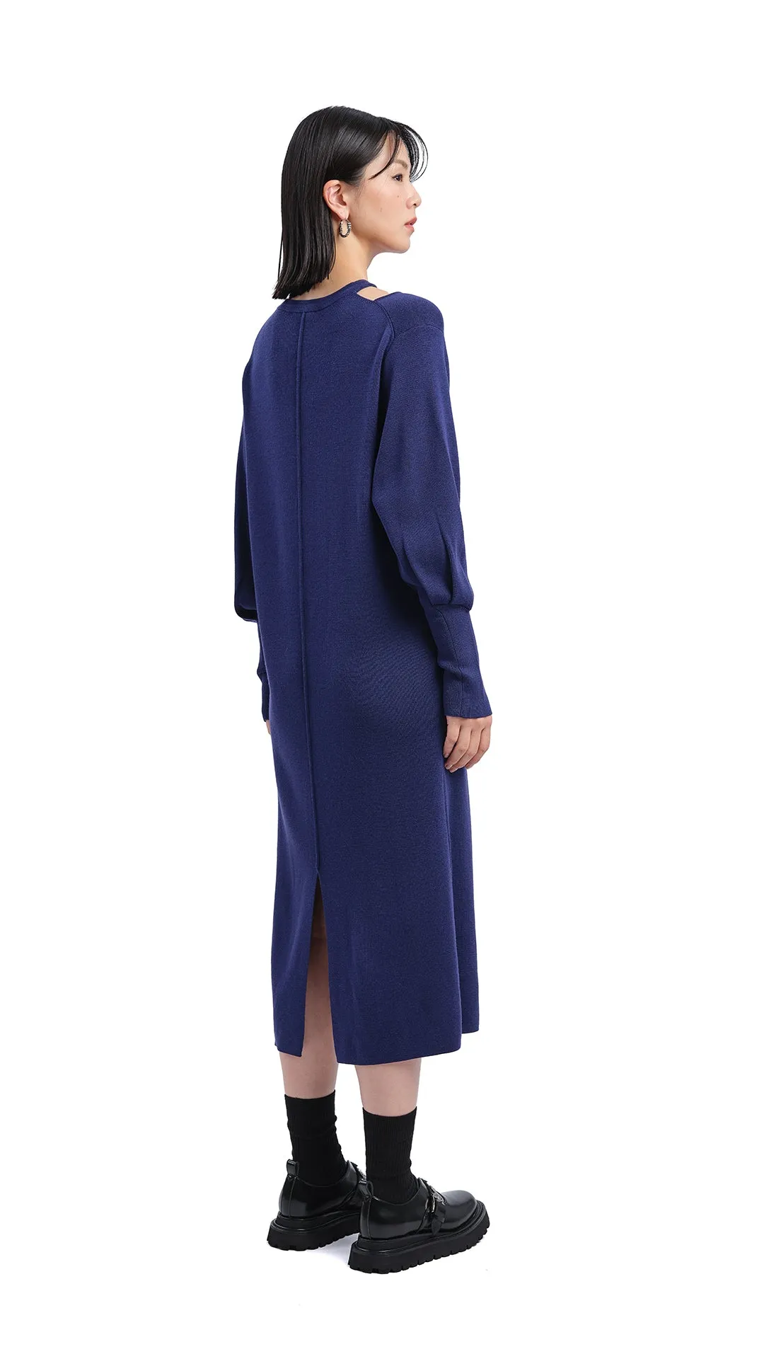 Biella Wool Knit Dress Evening Chic