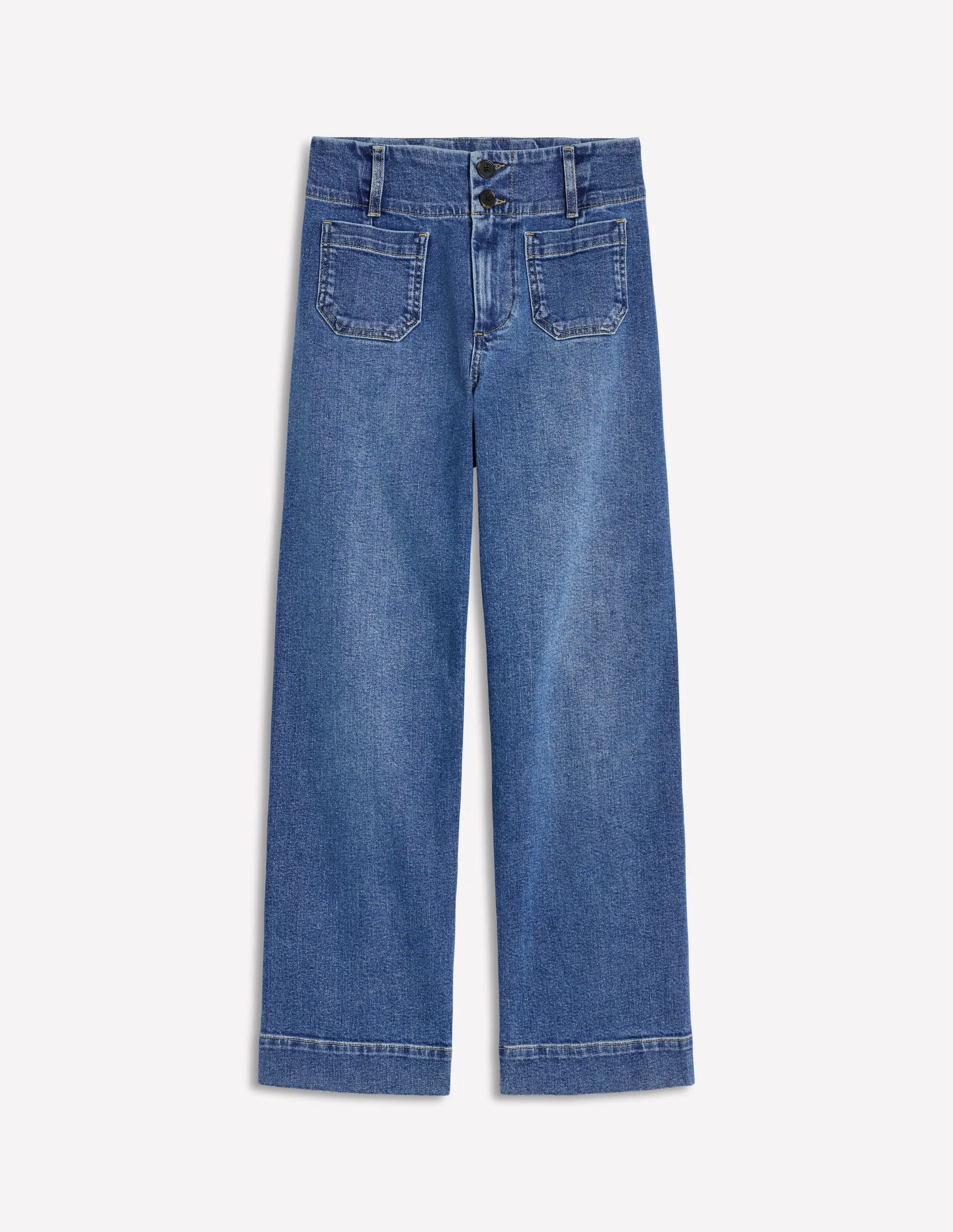 Sustainable Denim Production Primrose Patch Pocket Jeans-Light Vintage