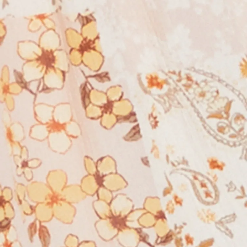 Fun Mode Comfortable party wear Madden Girl Floral Print Crochet Detail Tiered Sundress