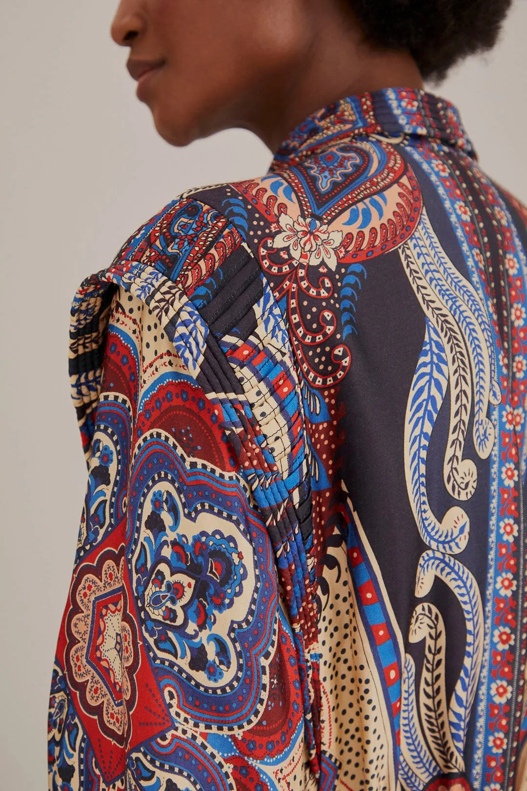 With its flowing design and elegant fit this maxi dress is a wardrobe staple Multicolor Energy Scarf Cut-Out Maxi Dress