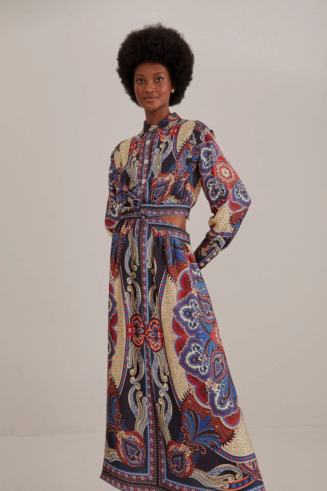 Multicolor Energy Scarf Cut-Out Maxi Dress Stylish boho dress Stair Glow