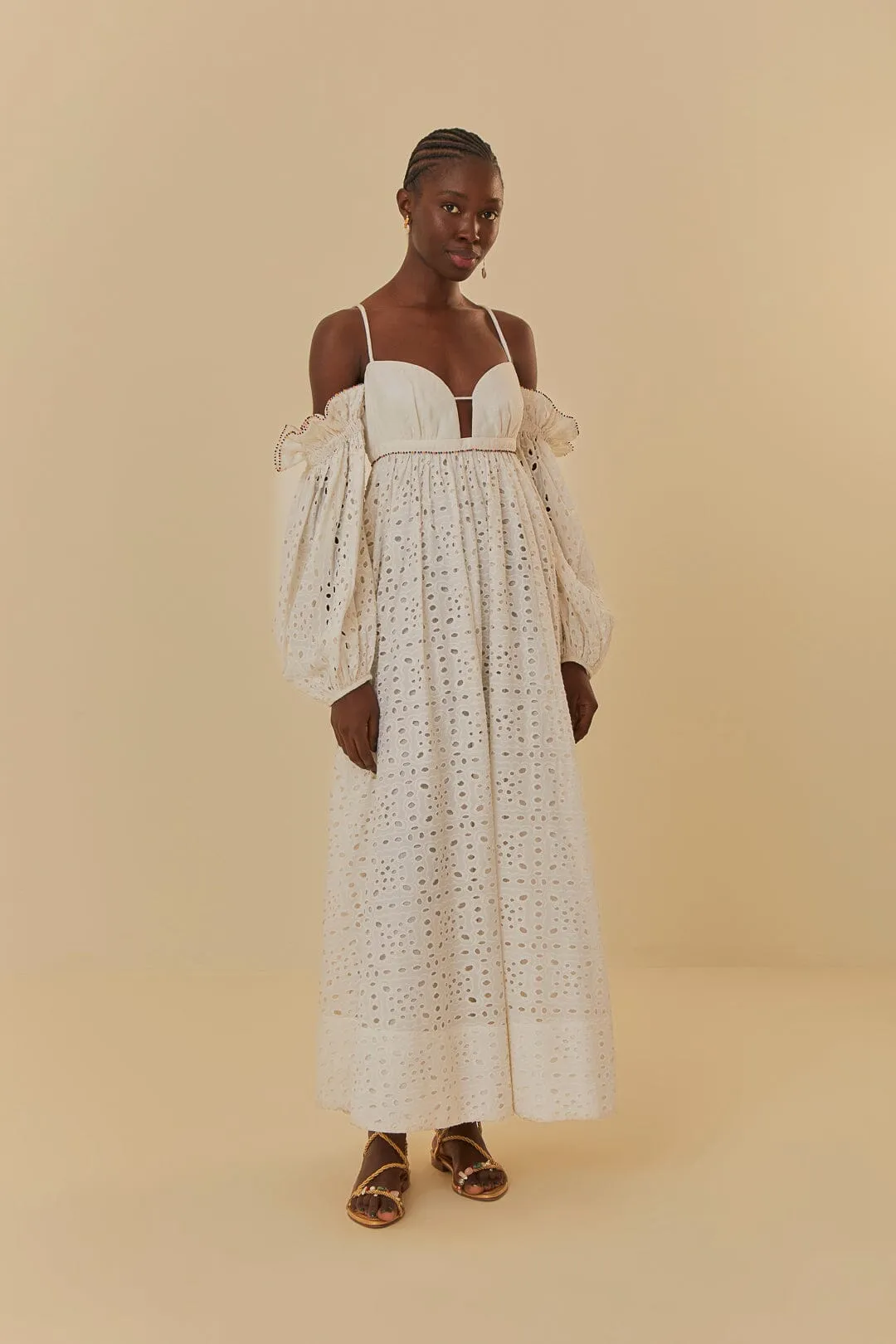 This maxi dress combines a relaxed fit with an elegant look for a versatile wardrobe piece Garden View Off-White 3D Flower Maxi Dress