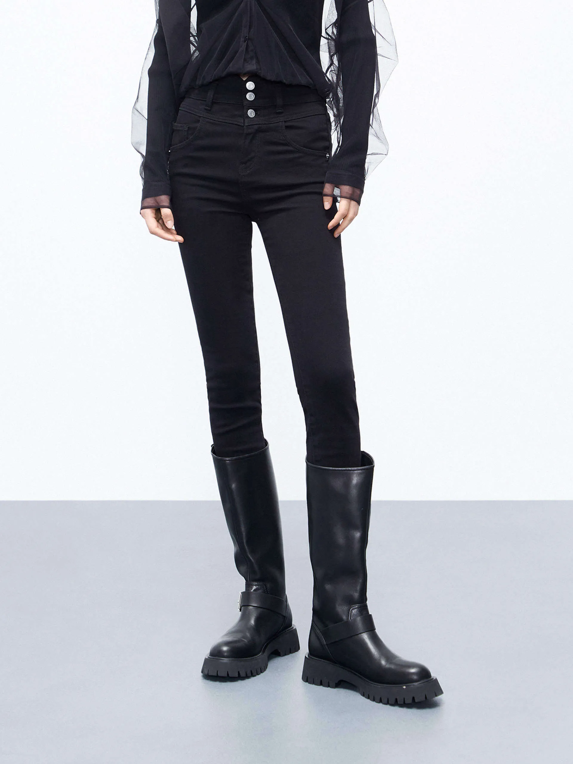 Skinny High Waist Stretch Jeans Parent Style Trend Setter Traveler Gear Bold Look
