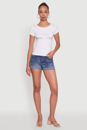Geometric Print Graphic Print Crew Neck T-Shirt