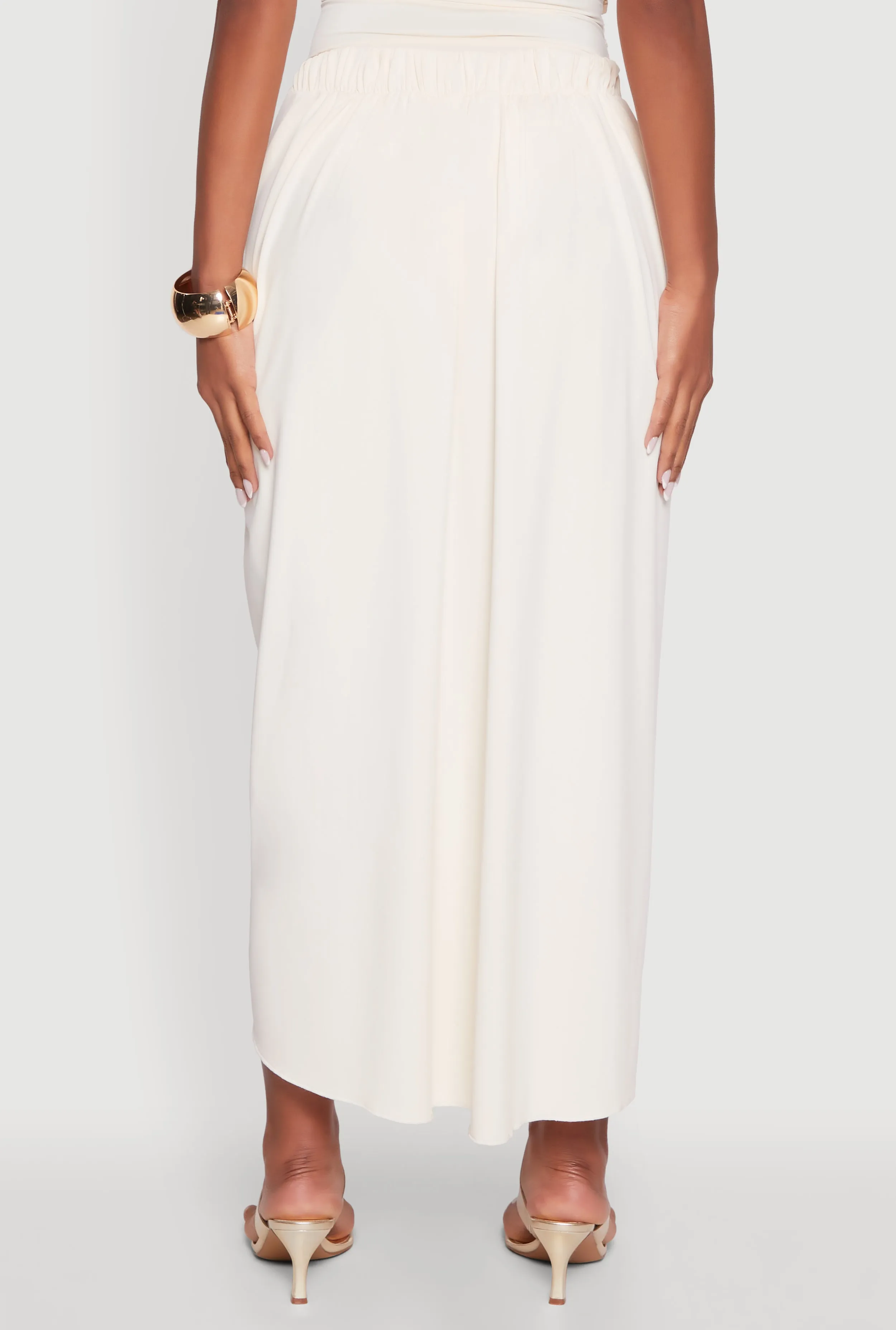 Statement Piece Day Wear Twist Front Tulip Swim Skirt
