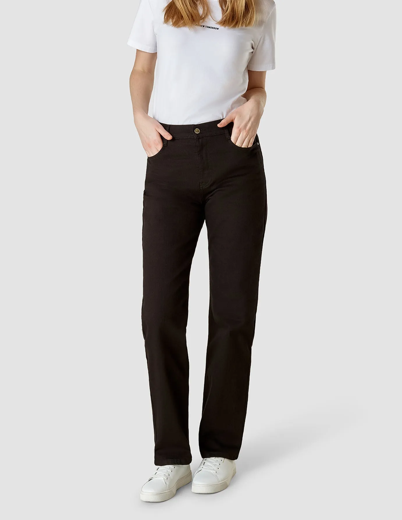 light feel Jeans Straight Stay Black