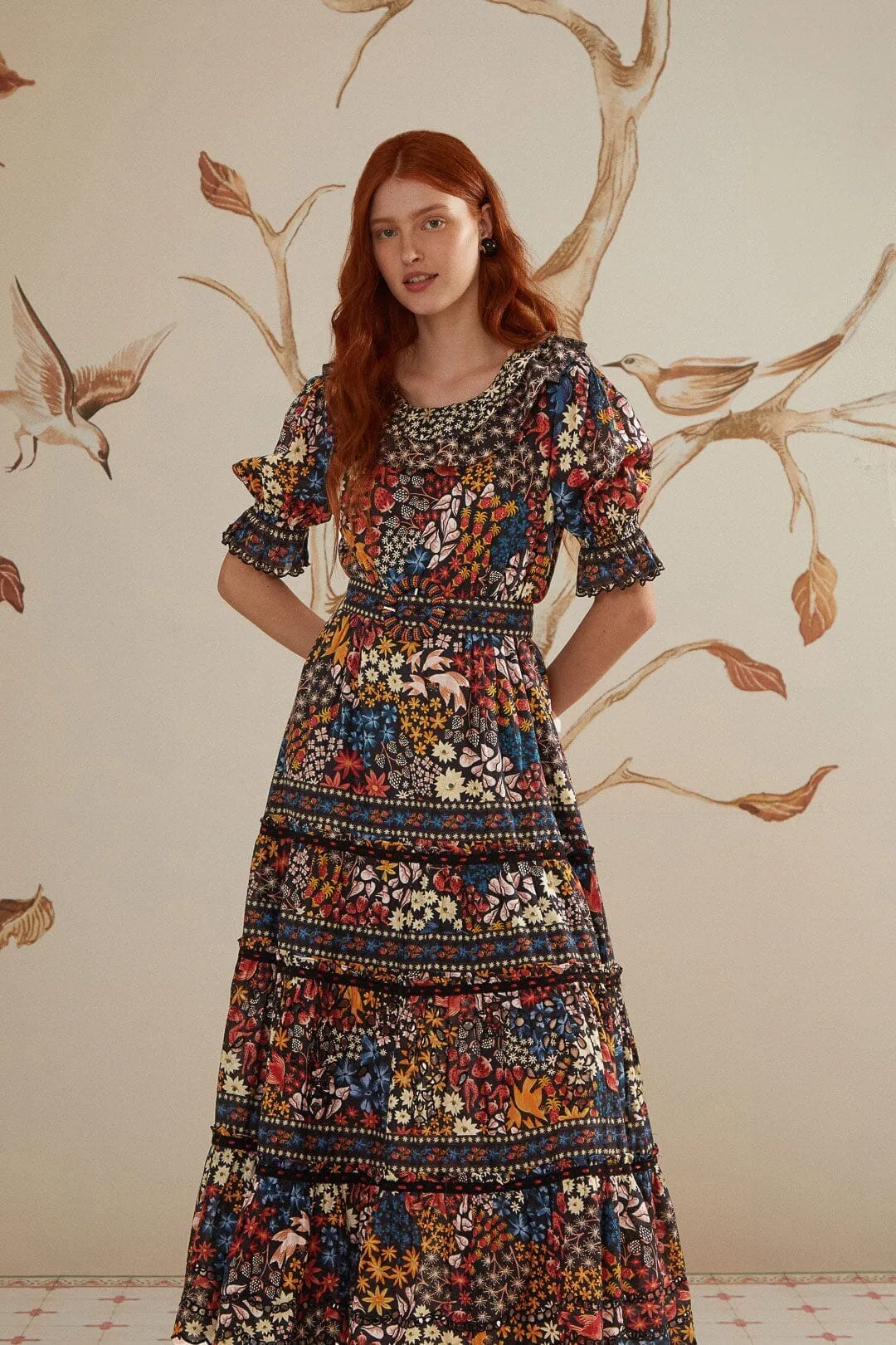 Black Jujus Garden Maxi Dress Sand Shore Wild Air