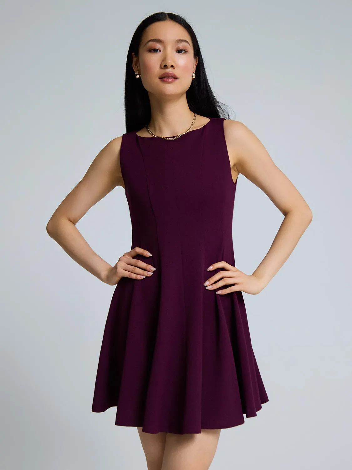 City Look Sleeveless Mini Dress
