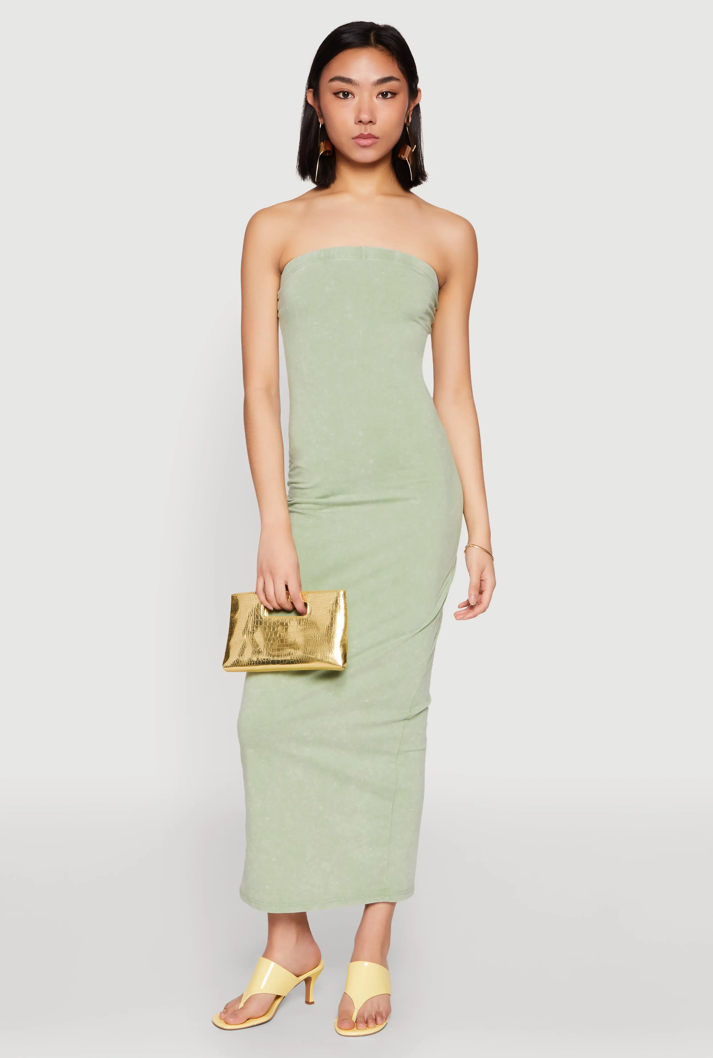 Stream Path Elegant formal maxi Daisy Mineral Wash Maxi Tube Dress