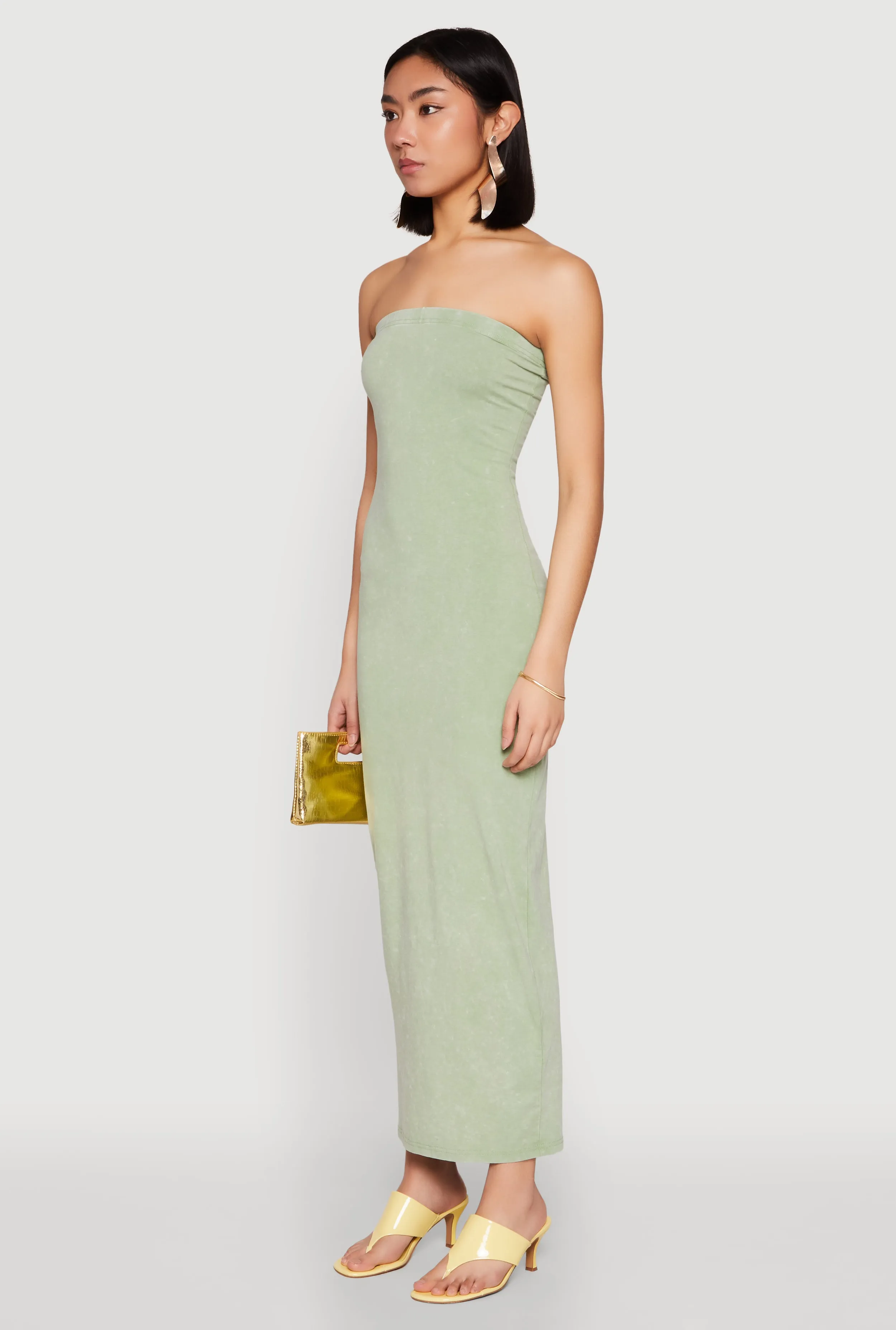 Soft Dawn Daisy Mineral Wash Maxi Tube Dress