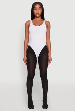 Urban Natural Training Picnic Daisy Basic Ribbed Knit Tank Bodysuit