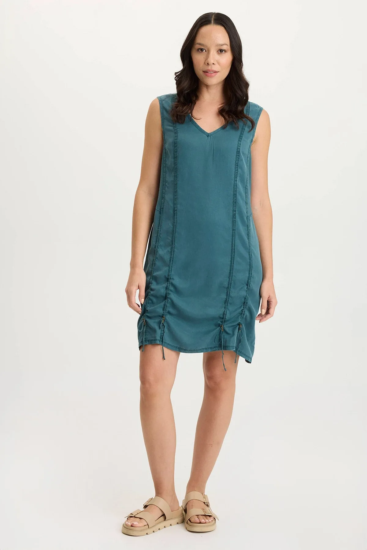 Karima Twill Corded Cinch Tank Dress Beauty Glow