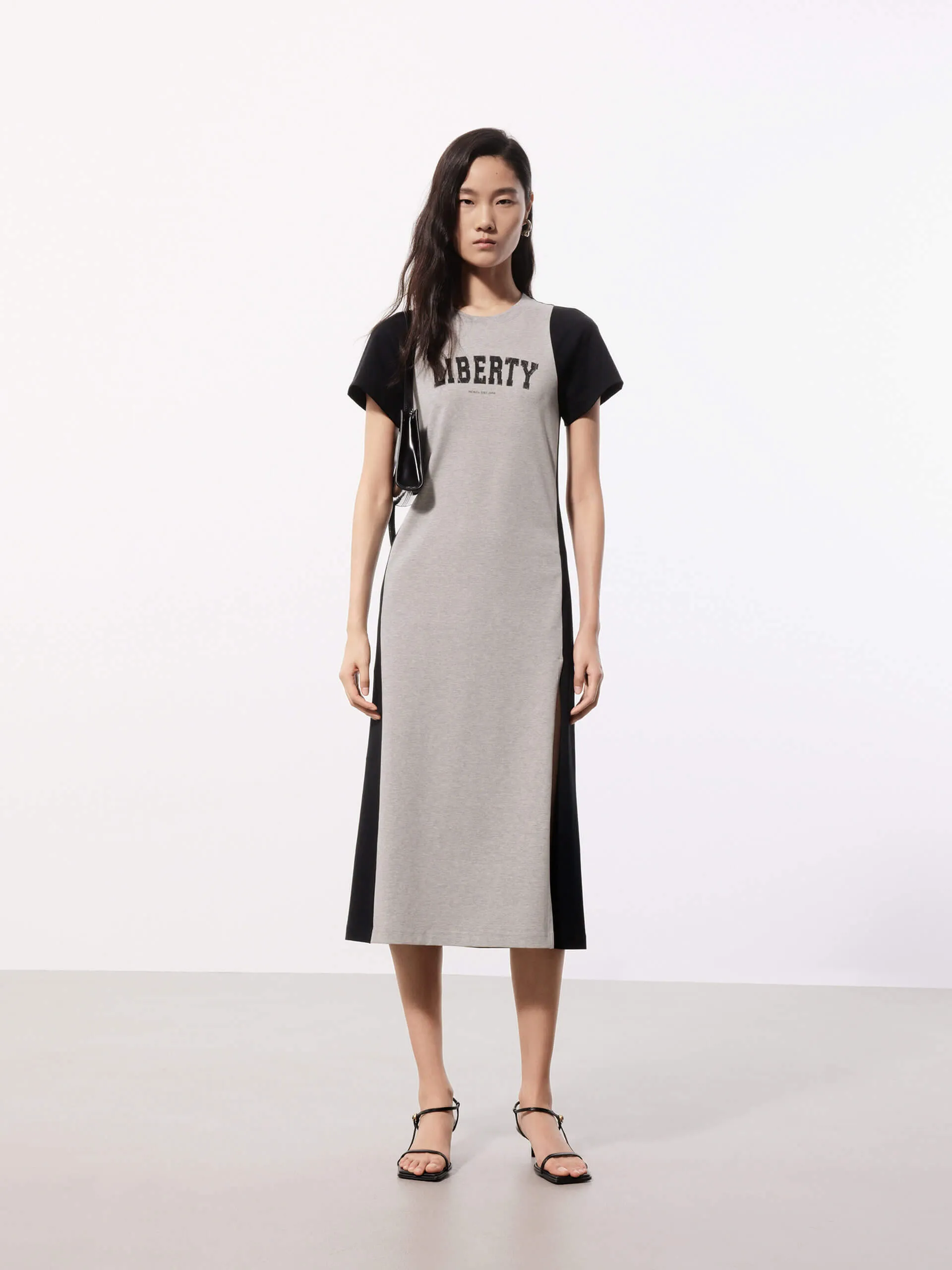 Spring Festival Color Block Tee Dress