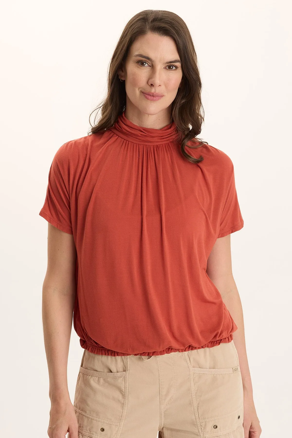 LightweightKnit Viggo Soft Jersey Turtleneck Banded Tee