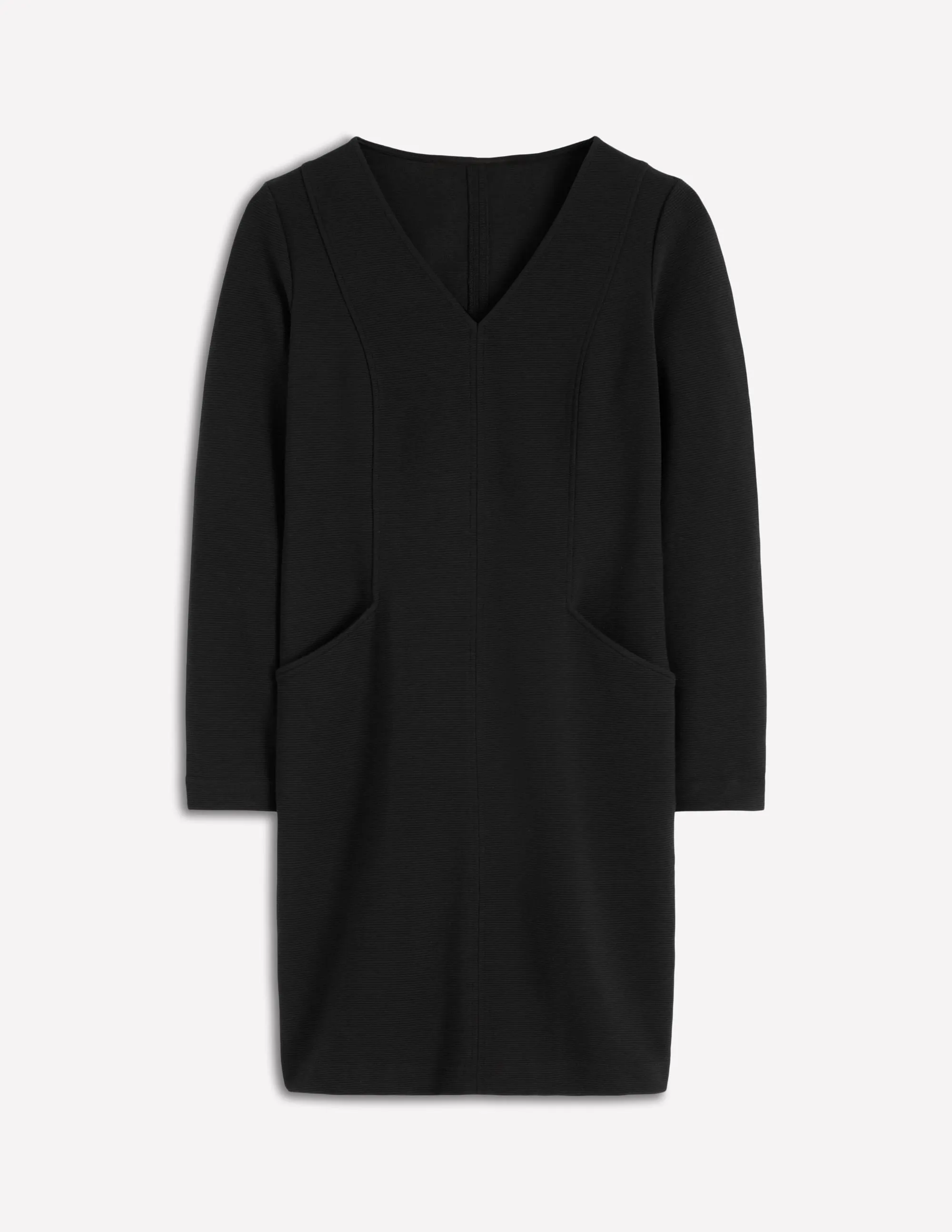 Club Rush Bright Beat Ellen V-neck Ottoman Dress-Black