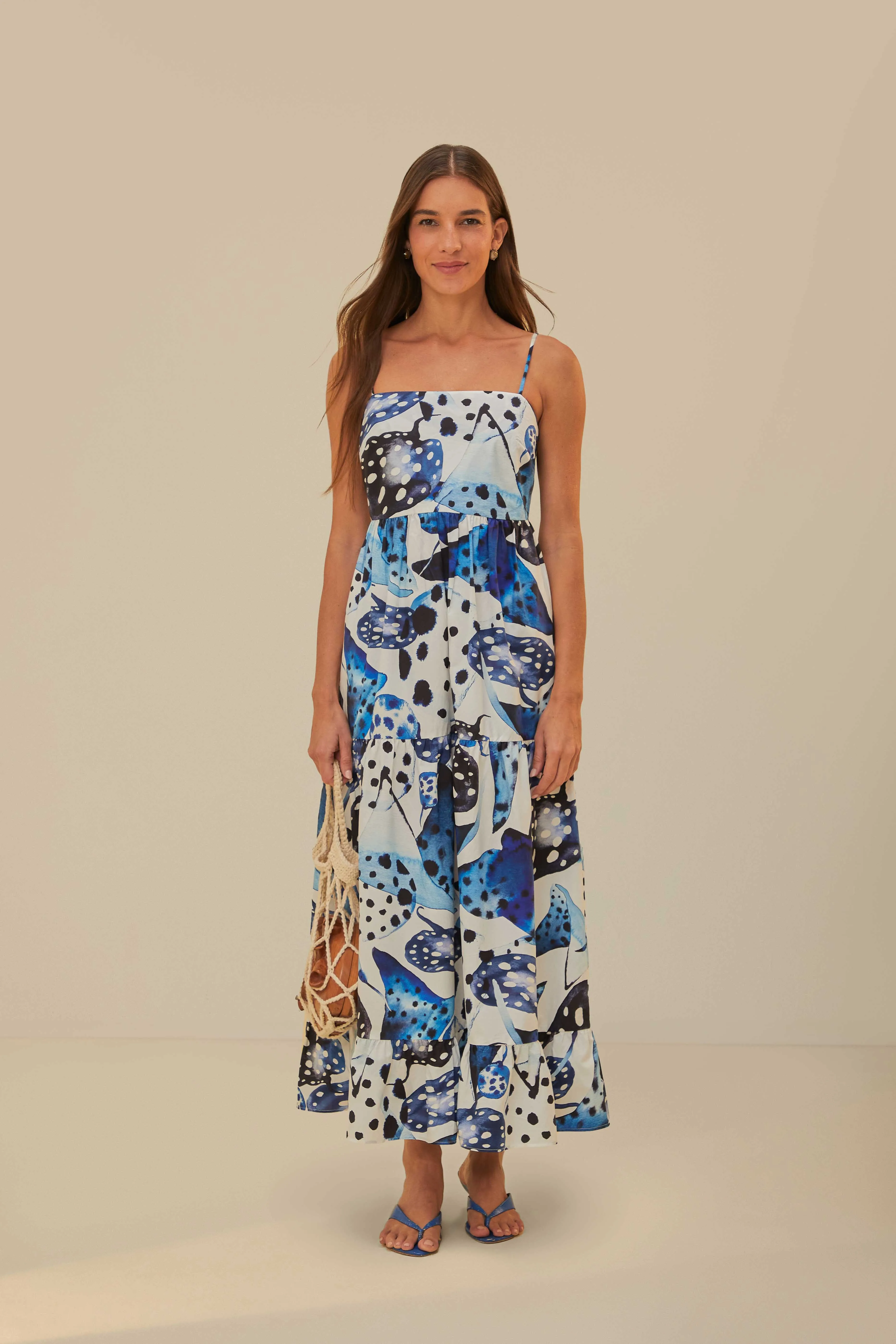 The soft fabric of this dress ensures all-day comfort without compromising on style Mesh Glow Off-White Mantas Organic Cotton Maxi Dress