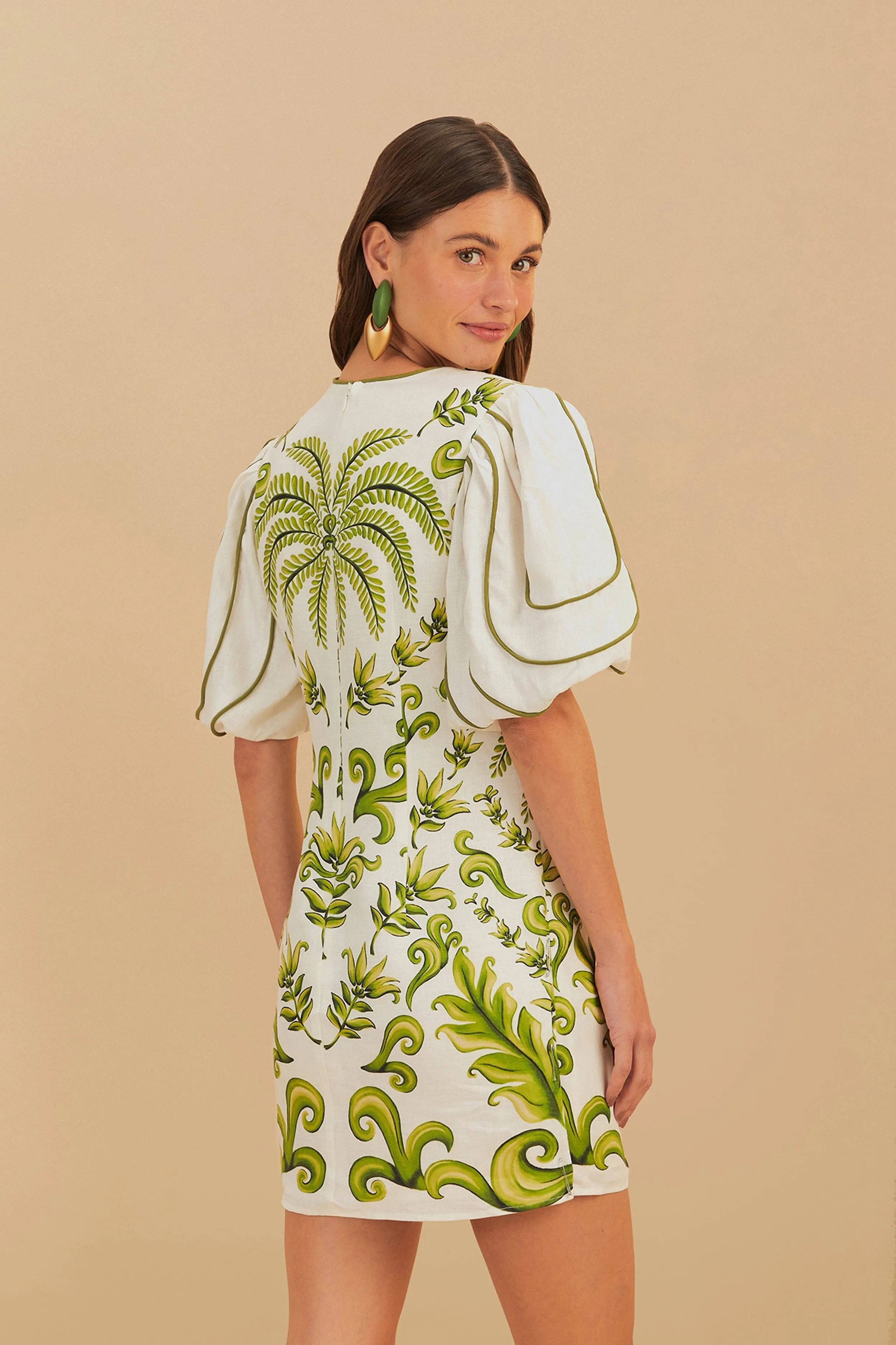 Stage Heat Light and Breezy Off-White Milani V Neck Mini Dress