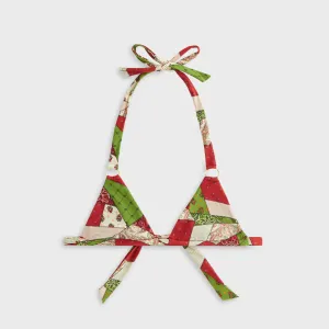 Kith Women Kenna Patchwork Scarf Tie Top - Kyoho Crisscross Back Design