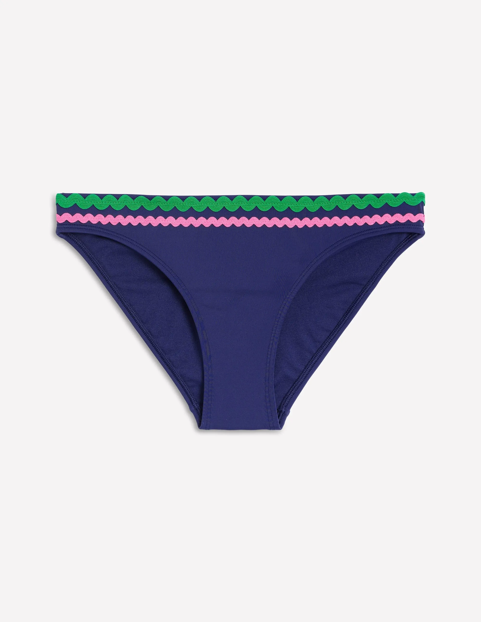 Mold Resistant Textile Anti Odor Treatment Porto Bikini Bottoms-Navy Rik Rak
