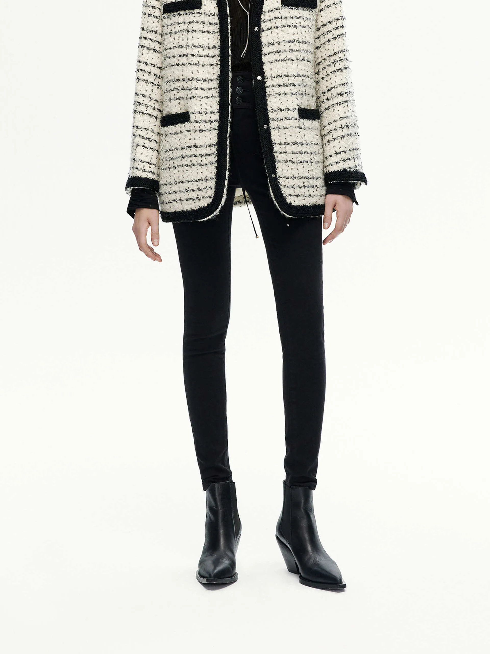 Weekend Vibe Evening Stroll Athlete Fit Wide Waist Skinny Jeans