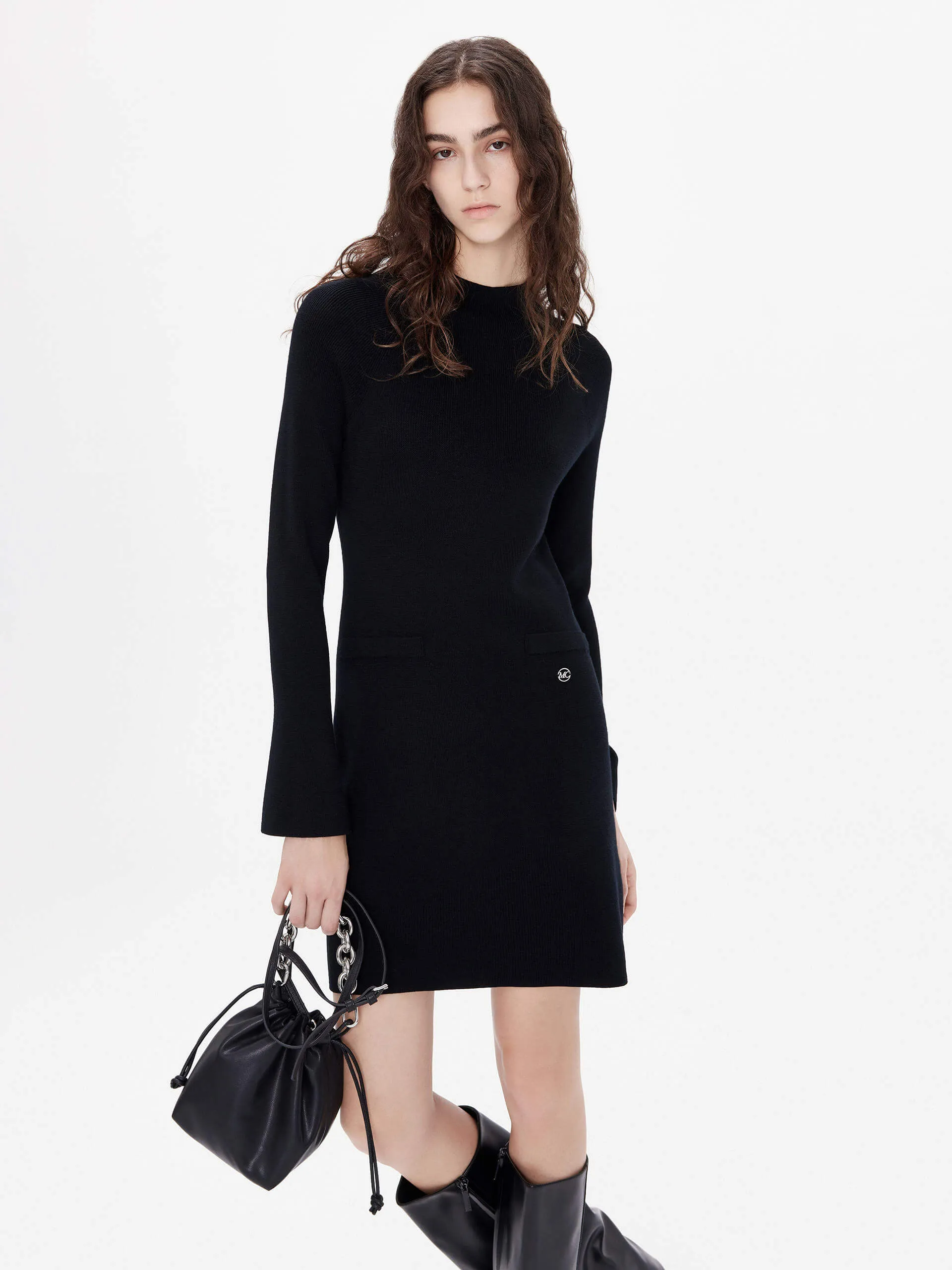 Wool Turtleneck Dress Travel Light