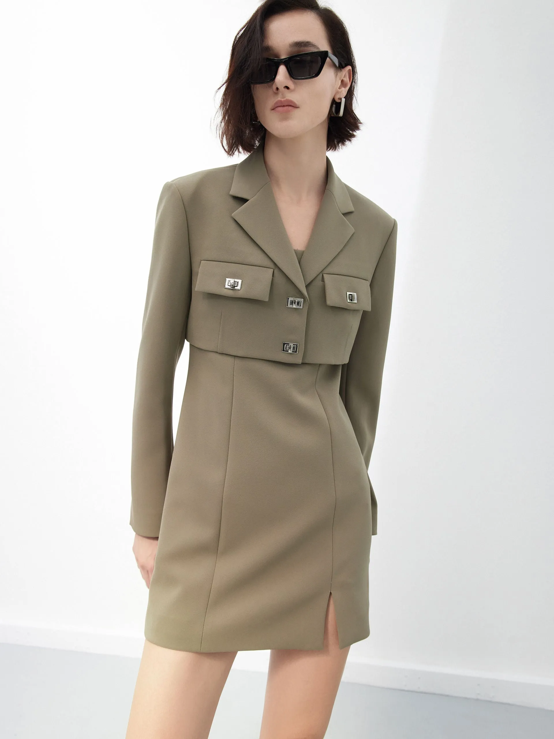 Bold statement dress Sleek Fit Two-Piece Slim Fit Blazer Dress
