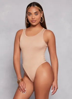 Daisy Ribbed Knit Tank Bodysuit Clean Gym