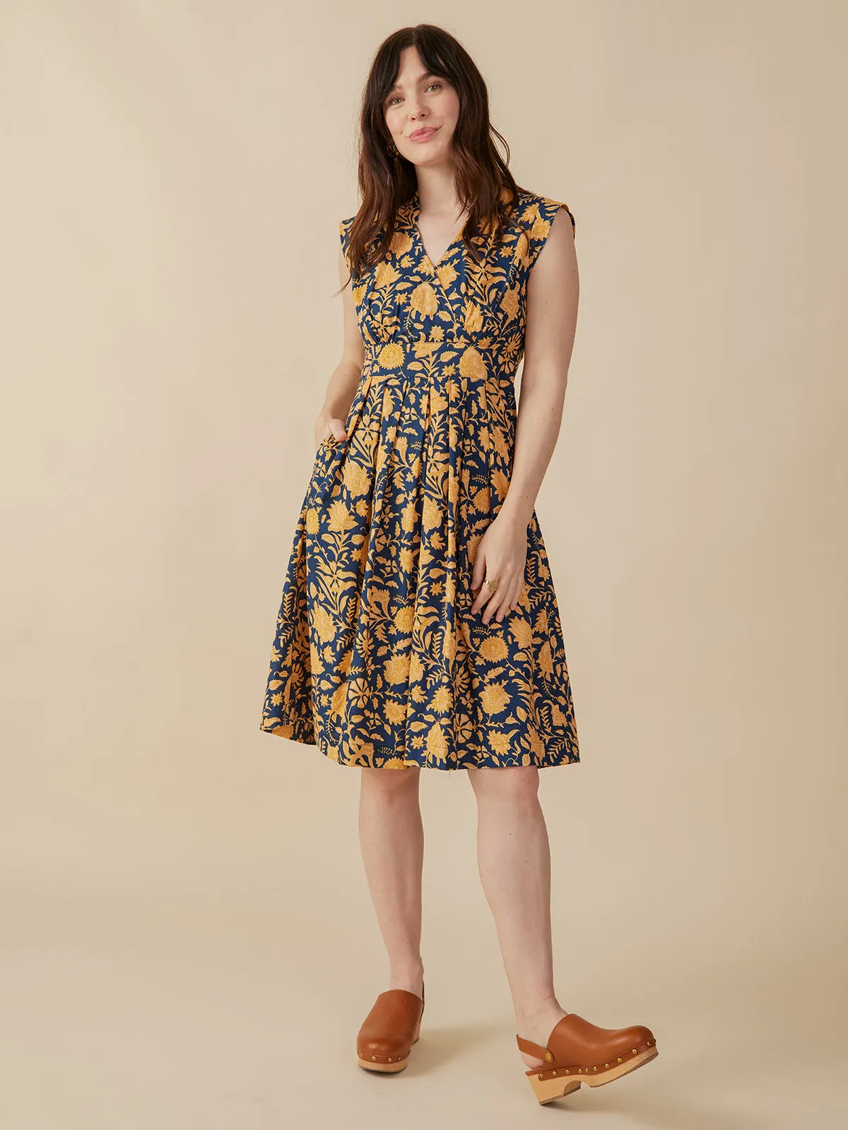 Dance Light Lucille Dress - Navy Botanical