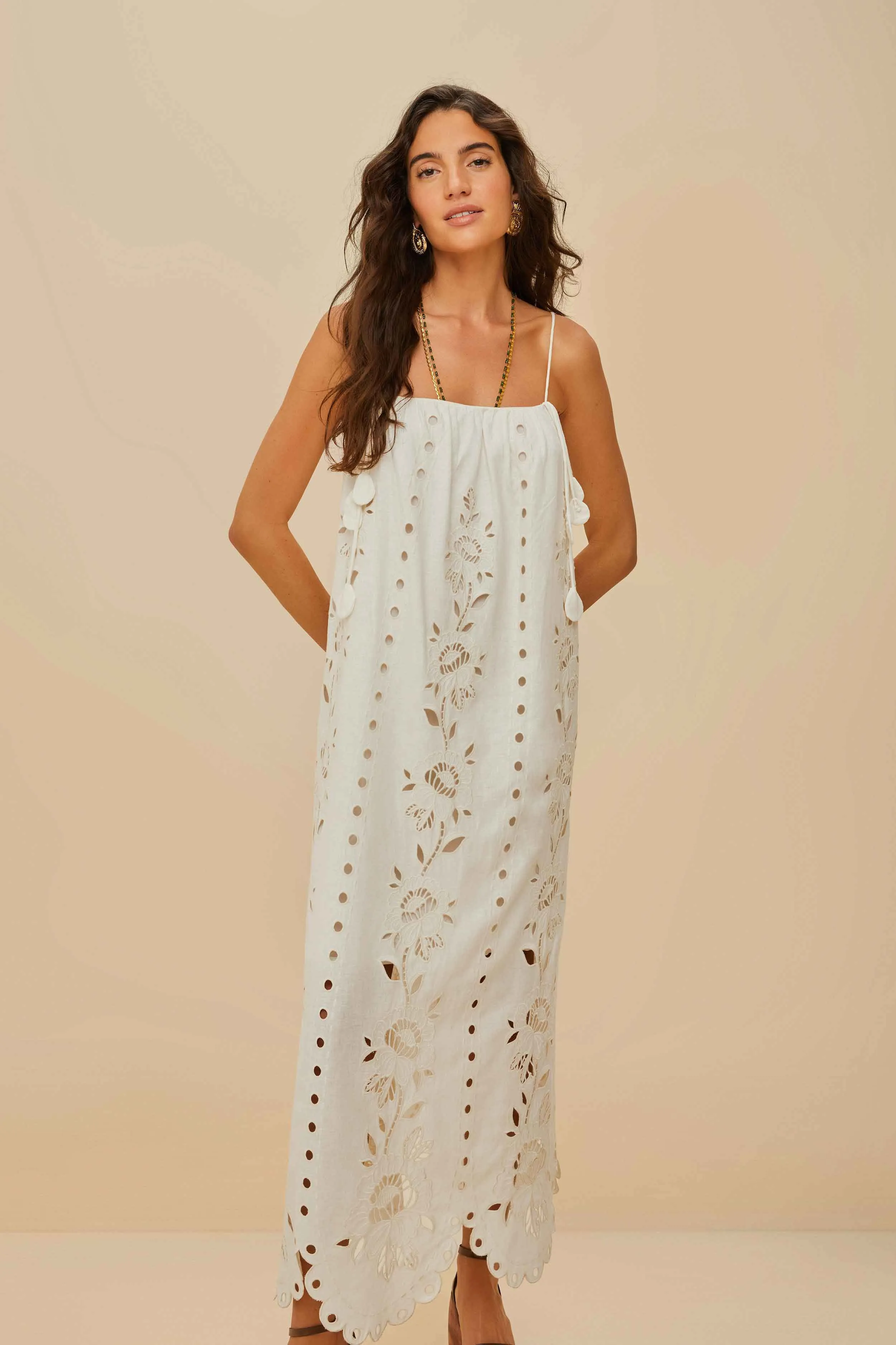 Off-White Richelieu LENZING? ECOVERO? Euroflax? Maxi Dress Sailing Day Hall Glow