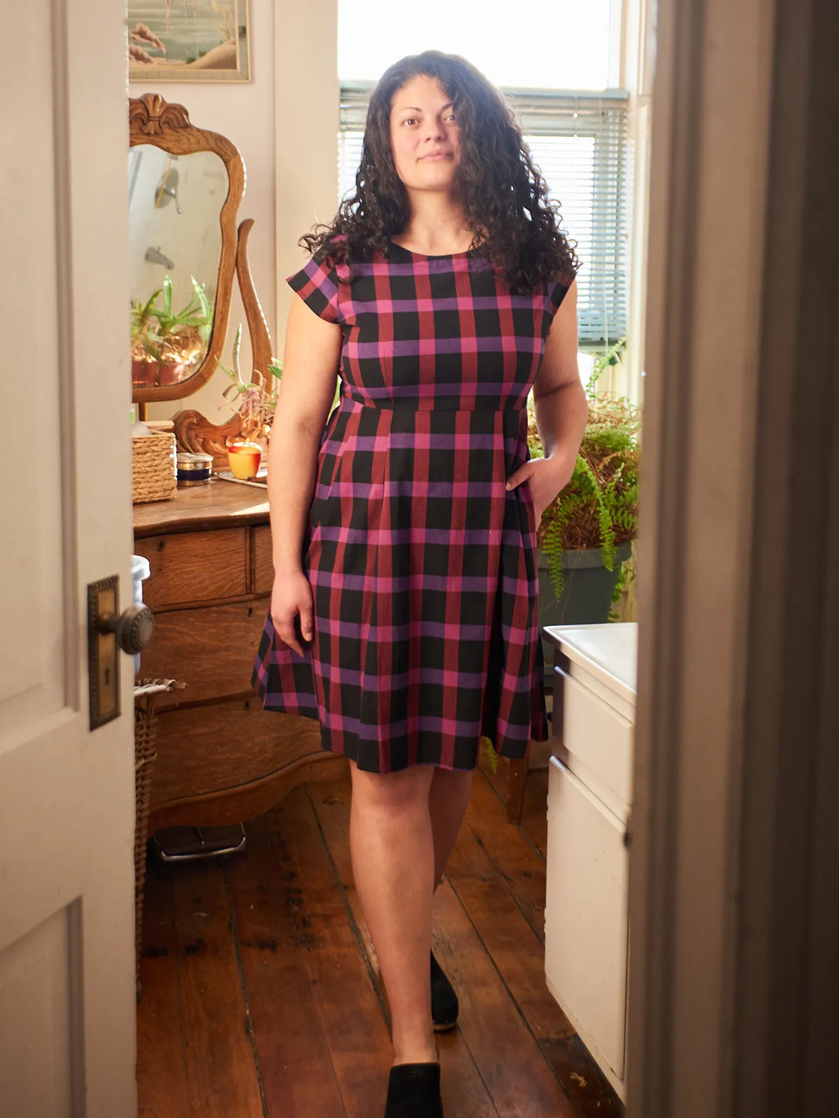 ReinforcedKnees Devonshire Dress - Ultra Violet Plaid