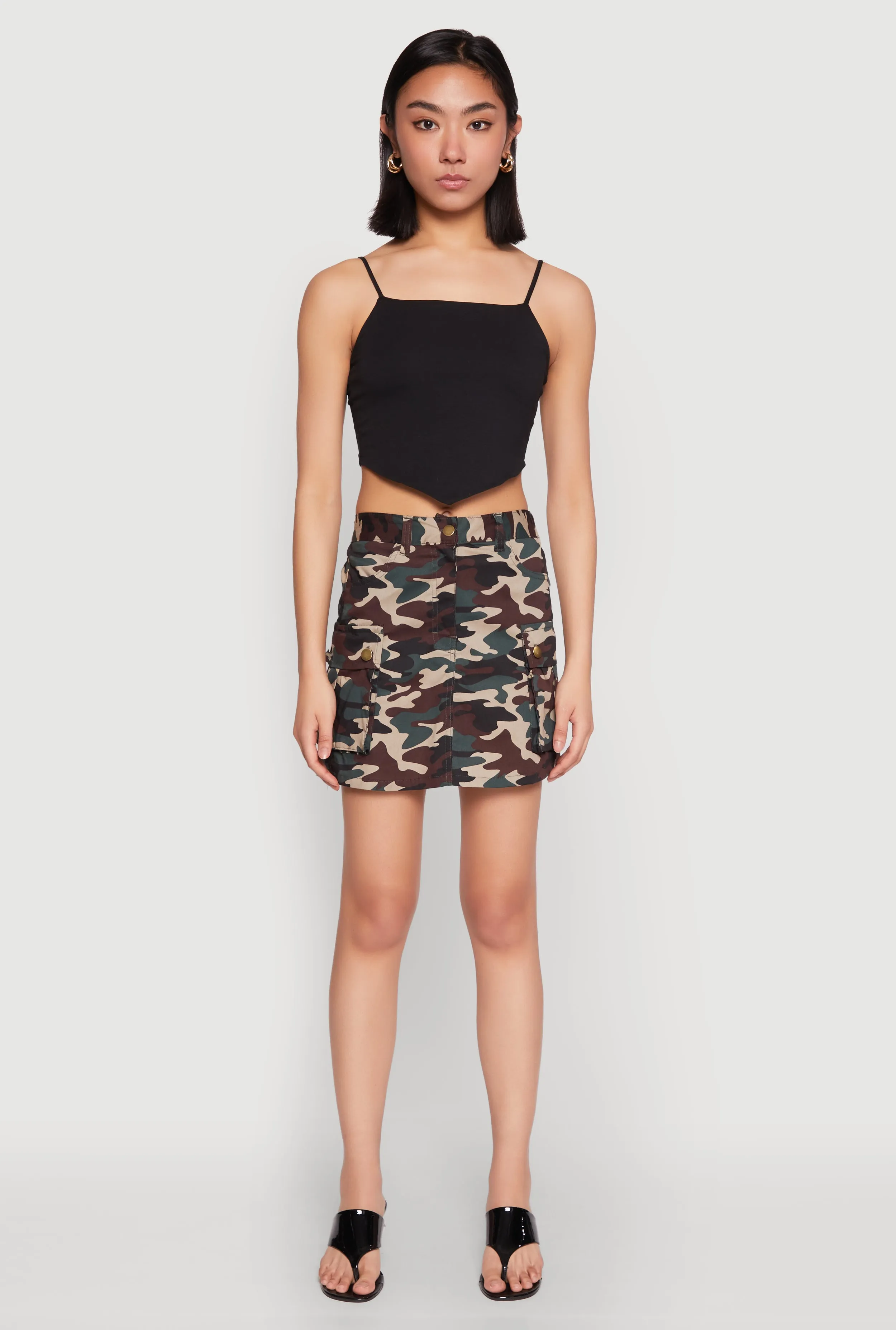 Camouflage Cargo Skirt Airy Comfort