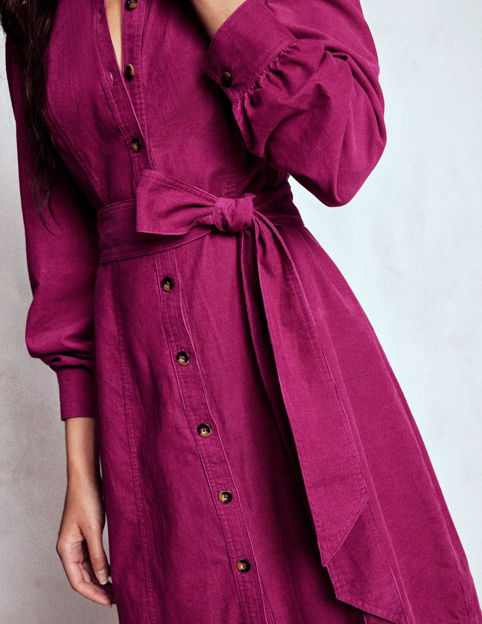 Bre Cord Short Dress-Rich Magenta Shine Star Club Rush