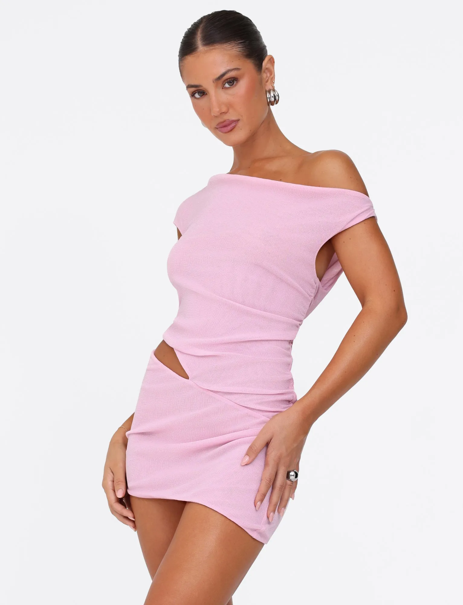 Easy-care playful dress Timeless playful piece COBI MINI DRESS 2.0 - PINK : BABY PINK