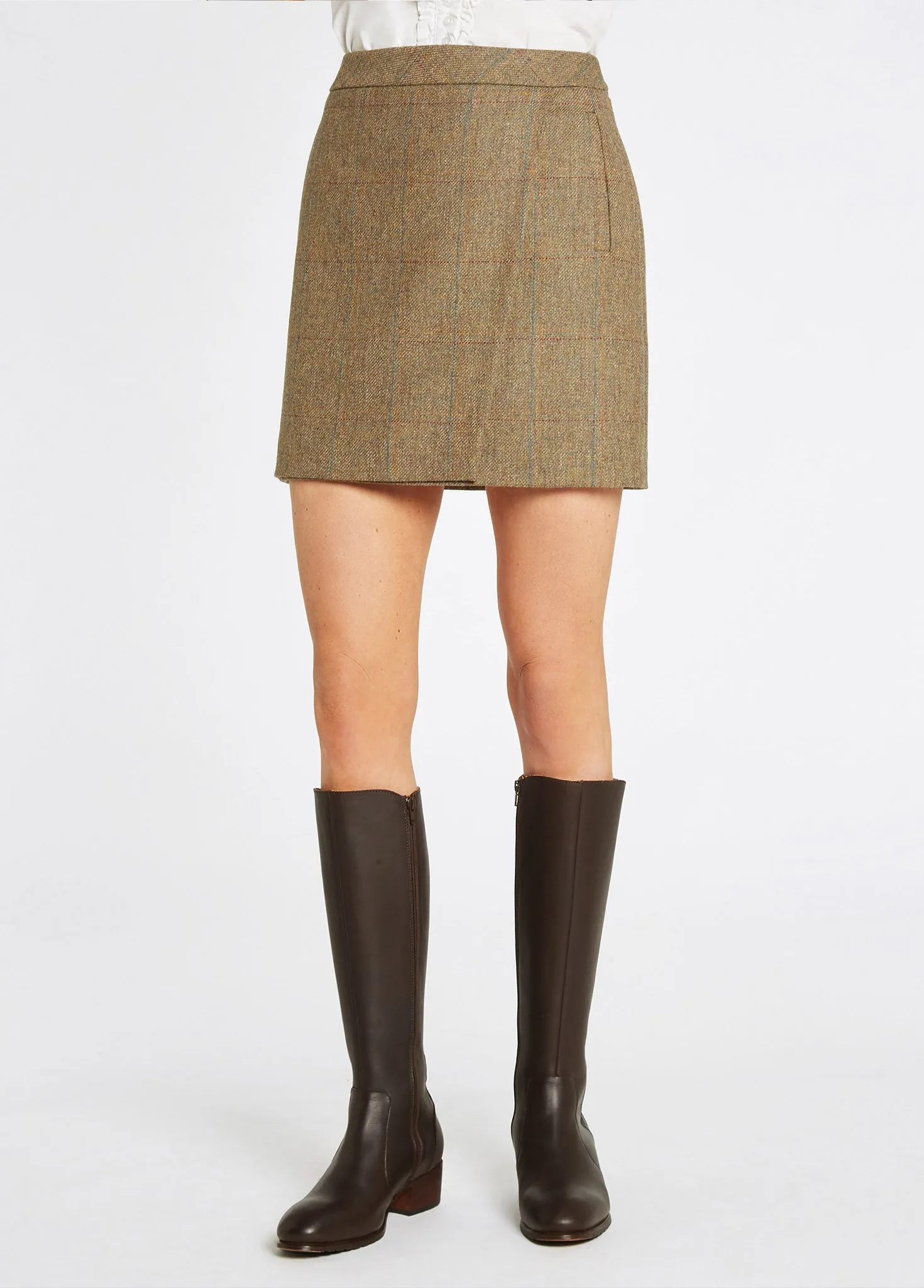 Buckthorn Tweed Skirt - Burren Travel Style Comfort Waistline