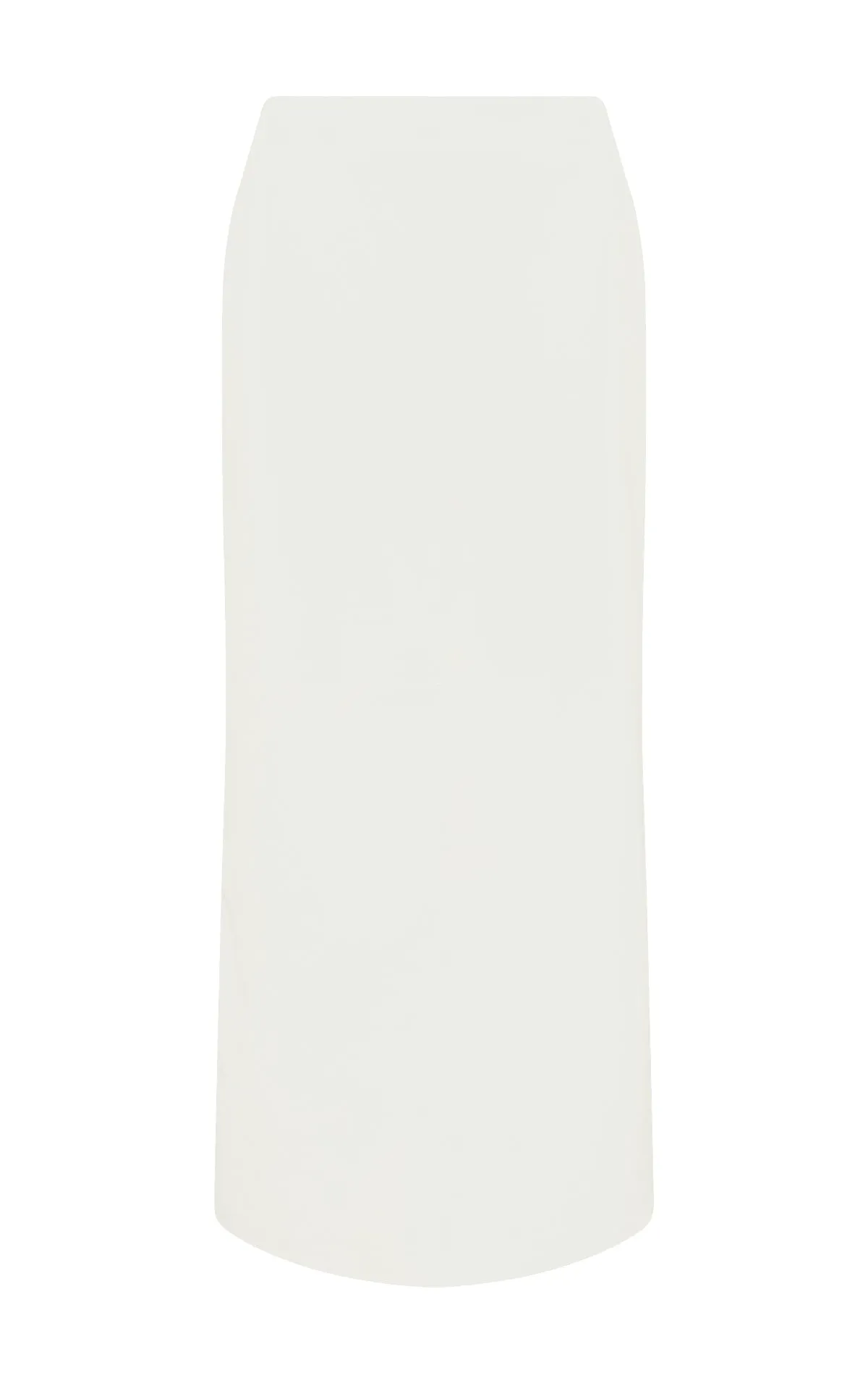 NoSlipWaistband Manuela Midi Skirt in Ivory Soft Leather