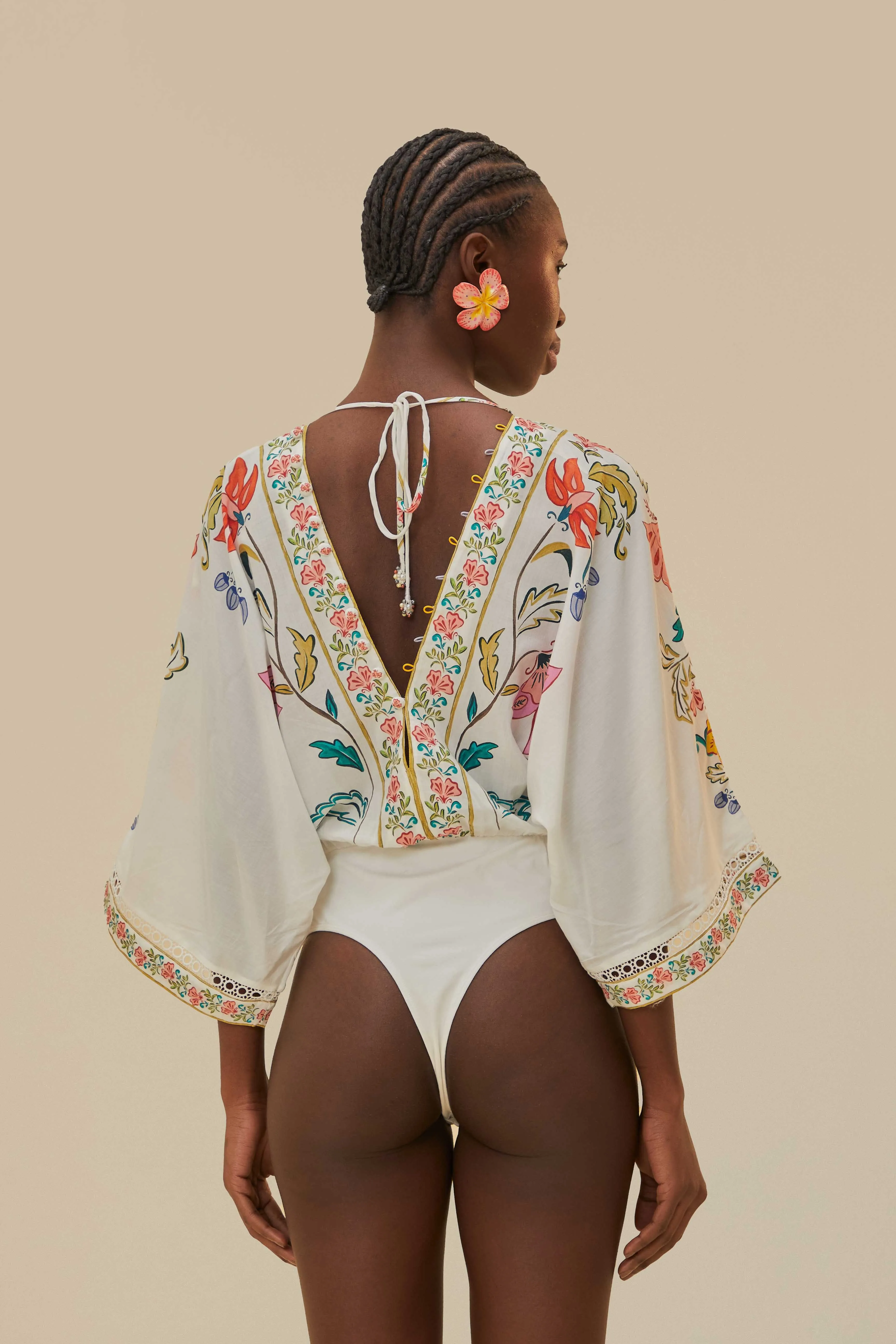 Everyday Guest Sharp Youth Off-White Insects Floral Bodysuit