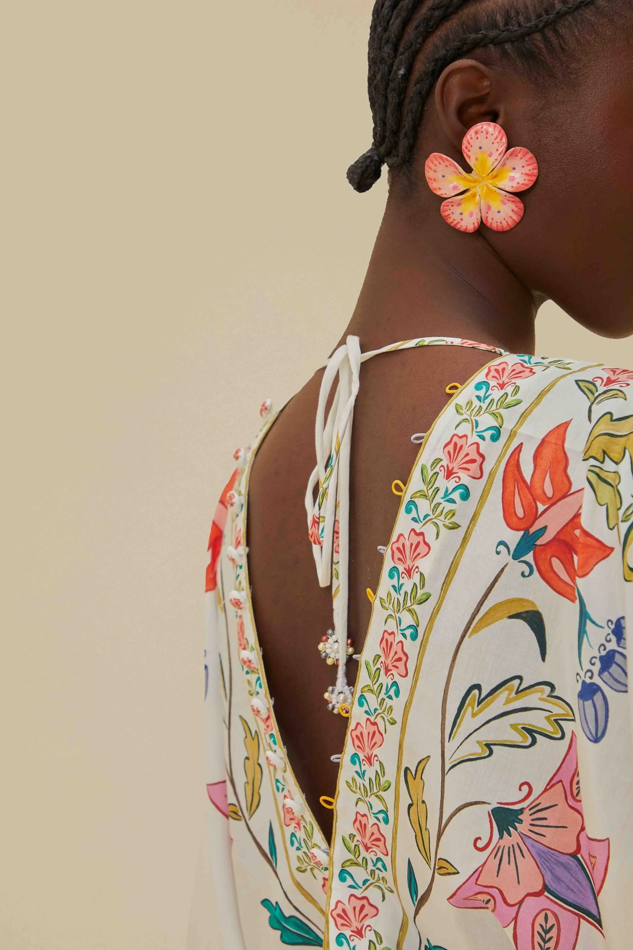Basic Running Off-White Insects Floral Bodysuit
