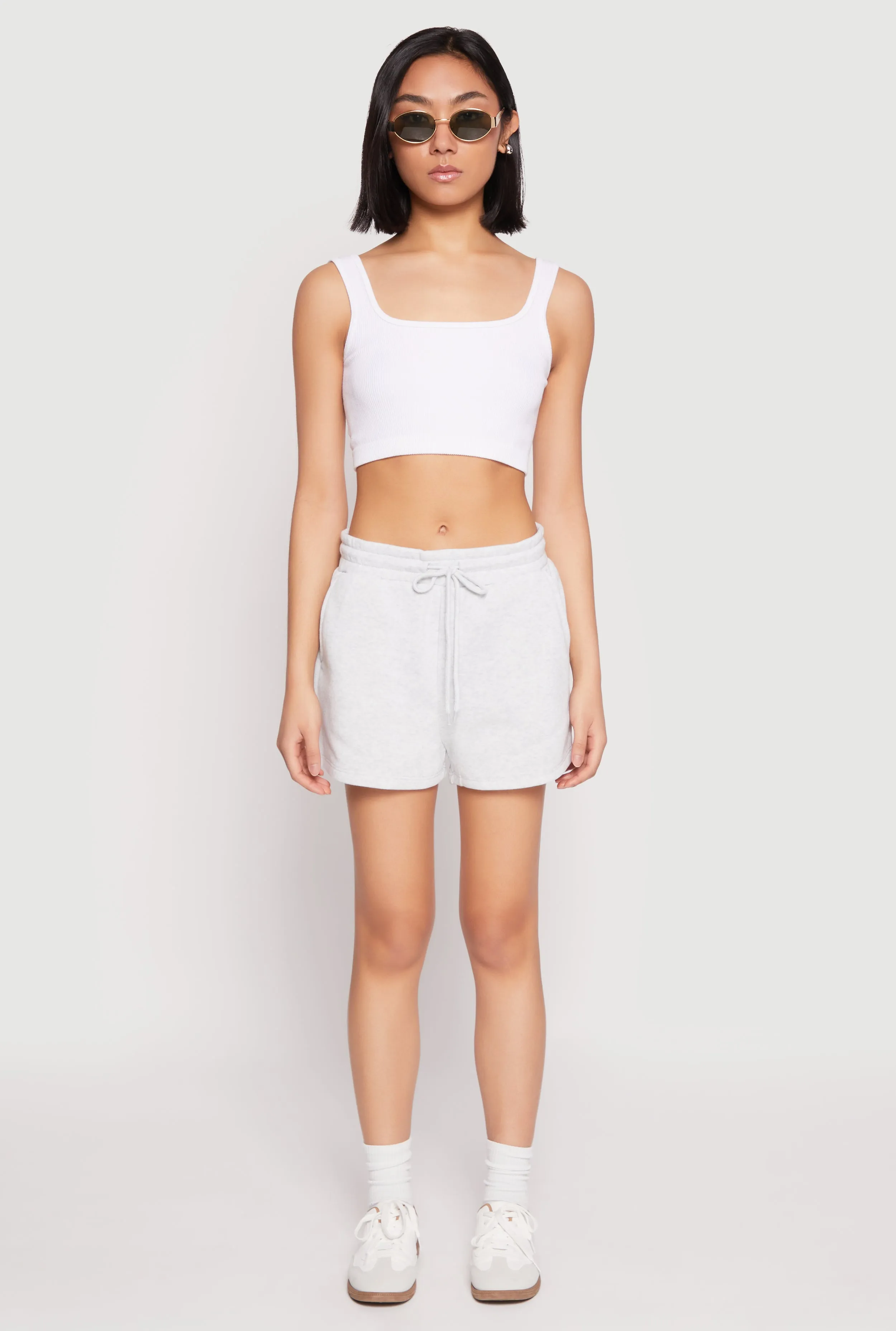 Evening Wear High Waist Drawstring Sweatshorts