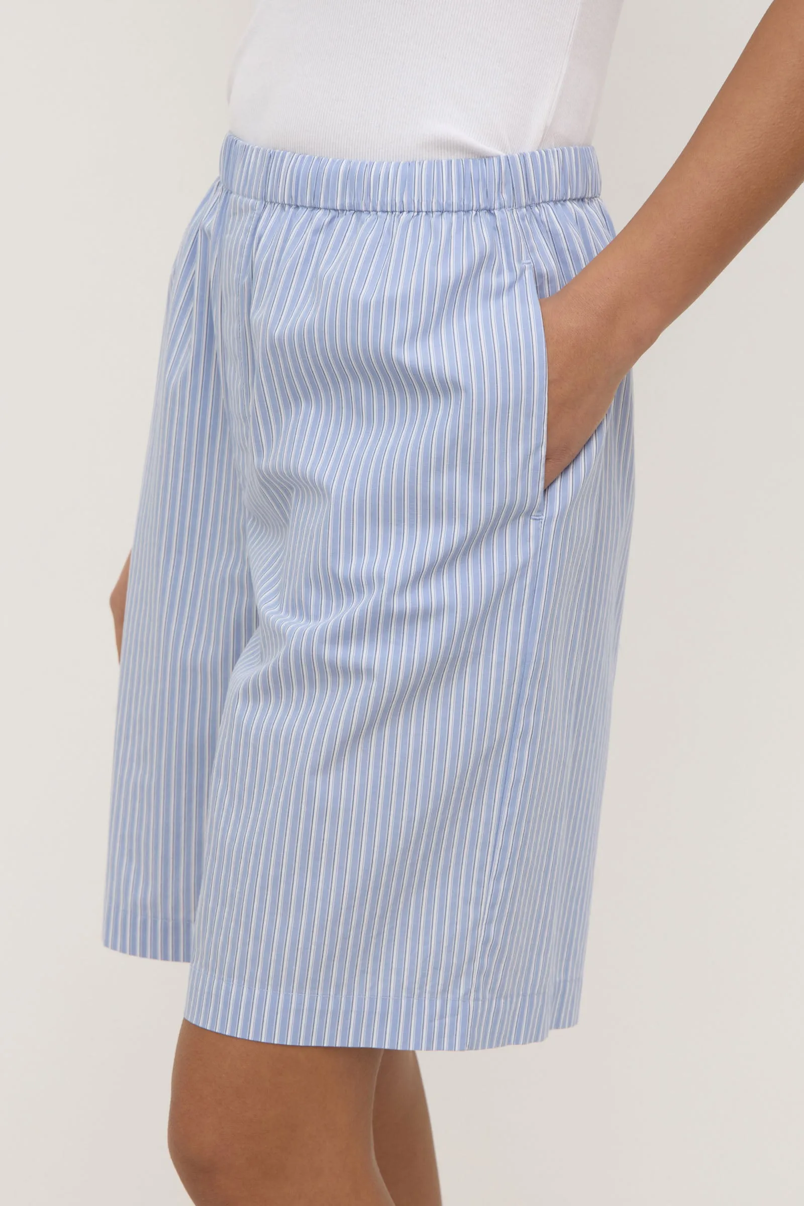 Nixie Stripe Longline Short Functional Clothing Chic Comfort