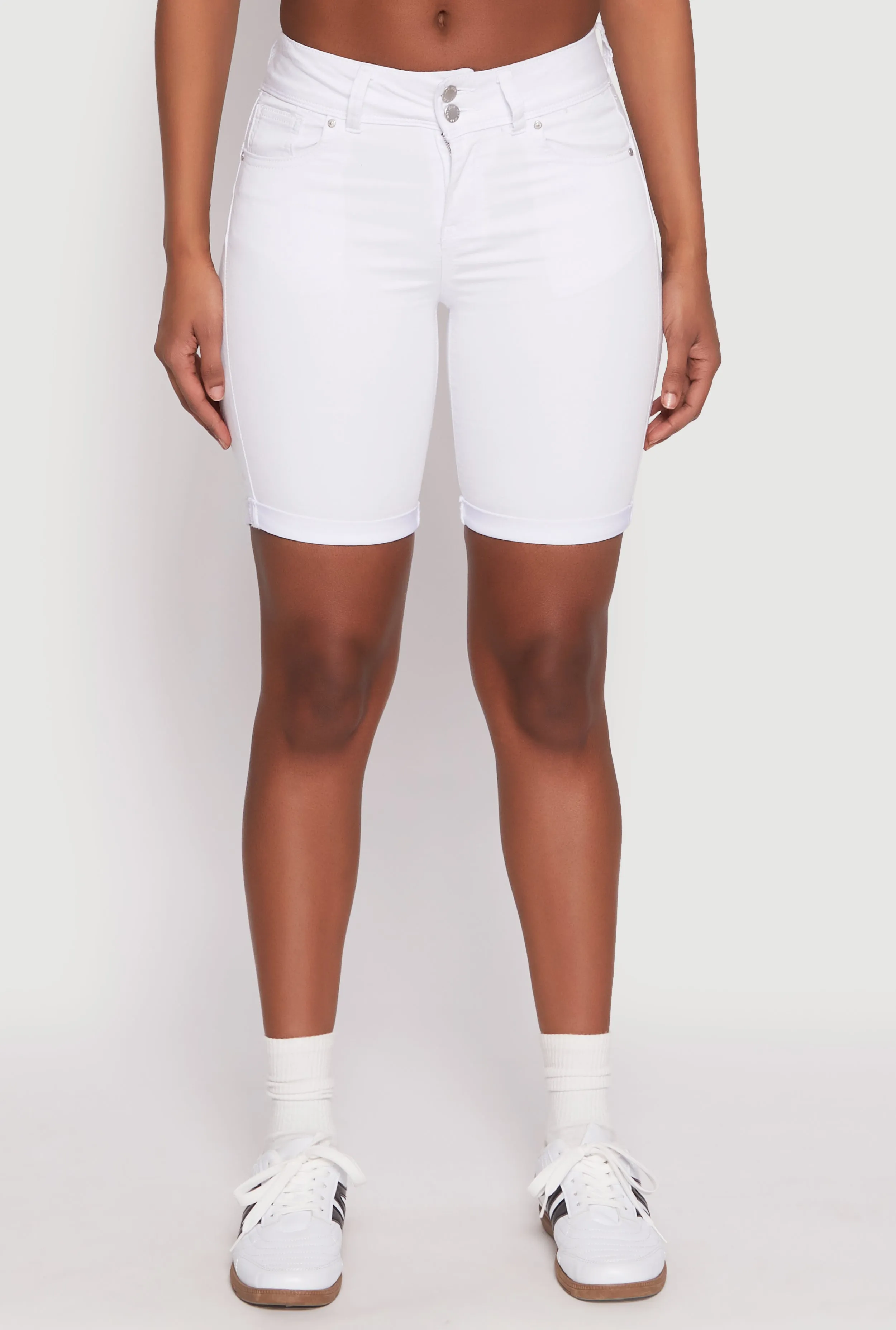 Sweat Wicking Channels WAX Fixed Cuff Bermuda Denim Shorts