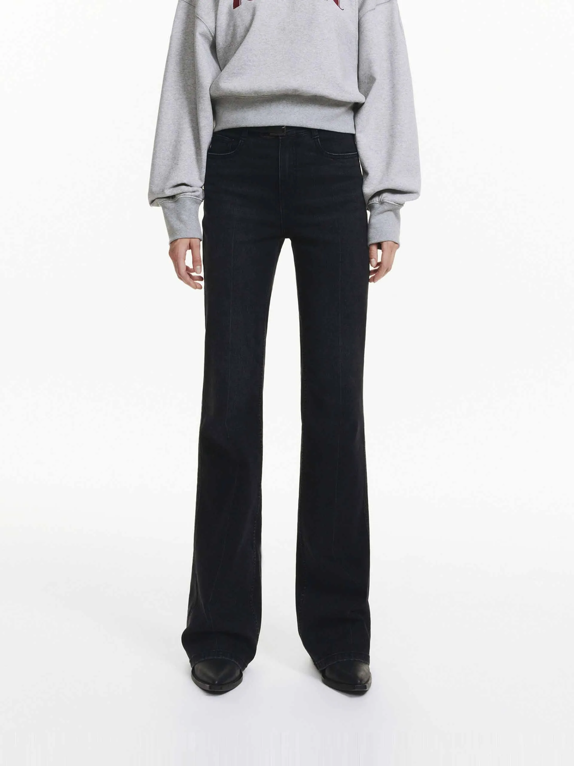 Cotton Blend Straight Jeans Vibrant Trendy Total Comfort