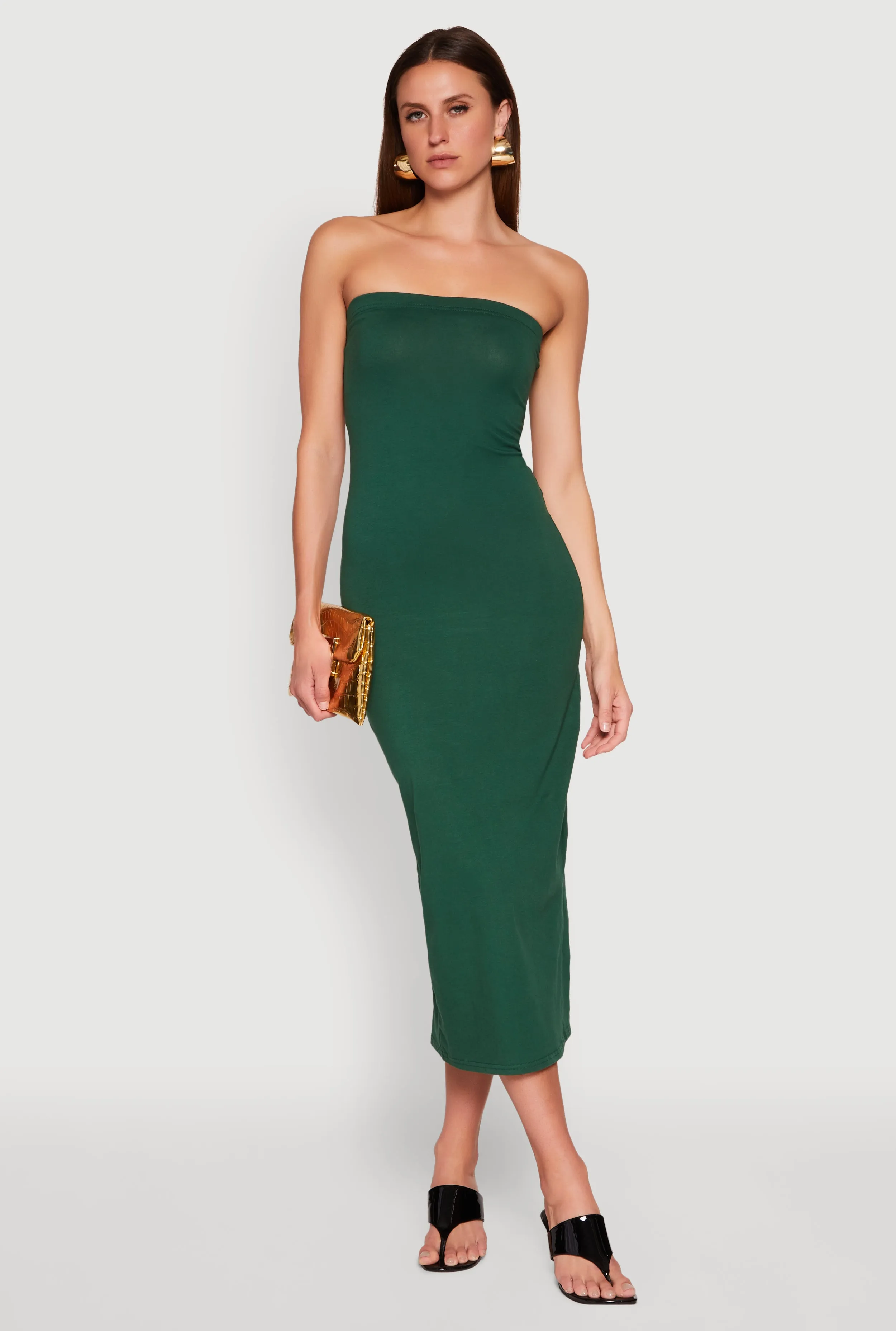 Cotton Glow Wave Dance Daisy Maxi Tube Dress