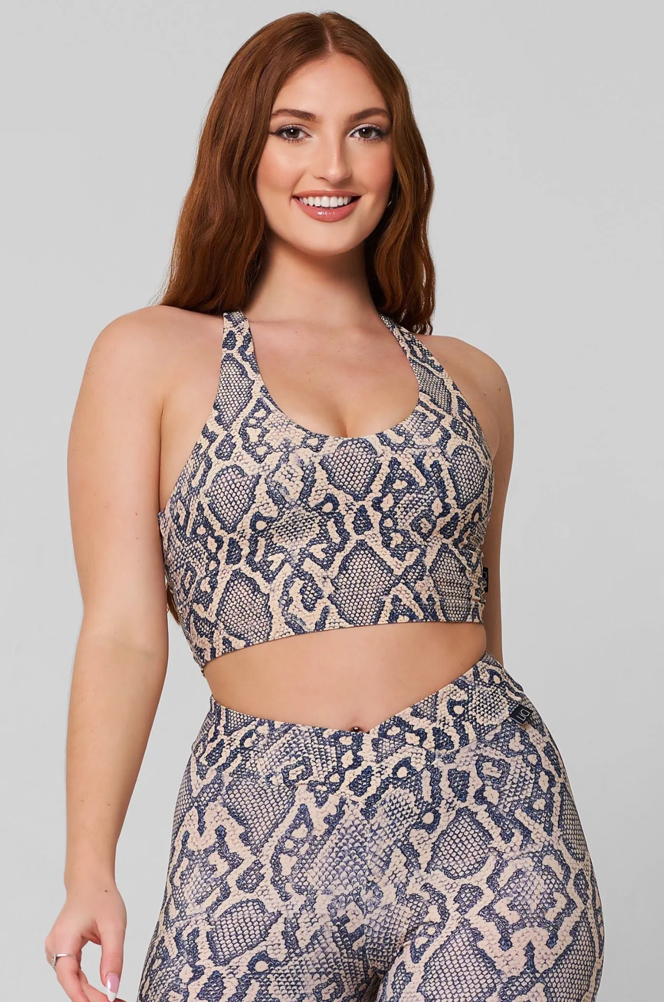 Python Built-In V-Tank Crop Top Breathable Material